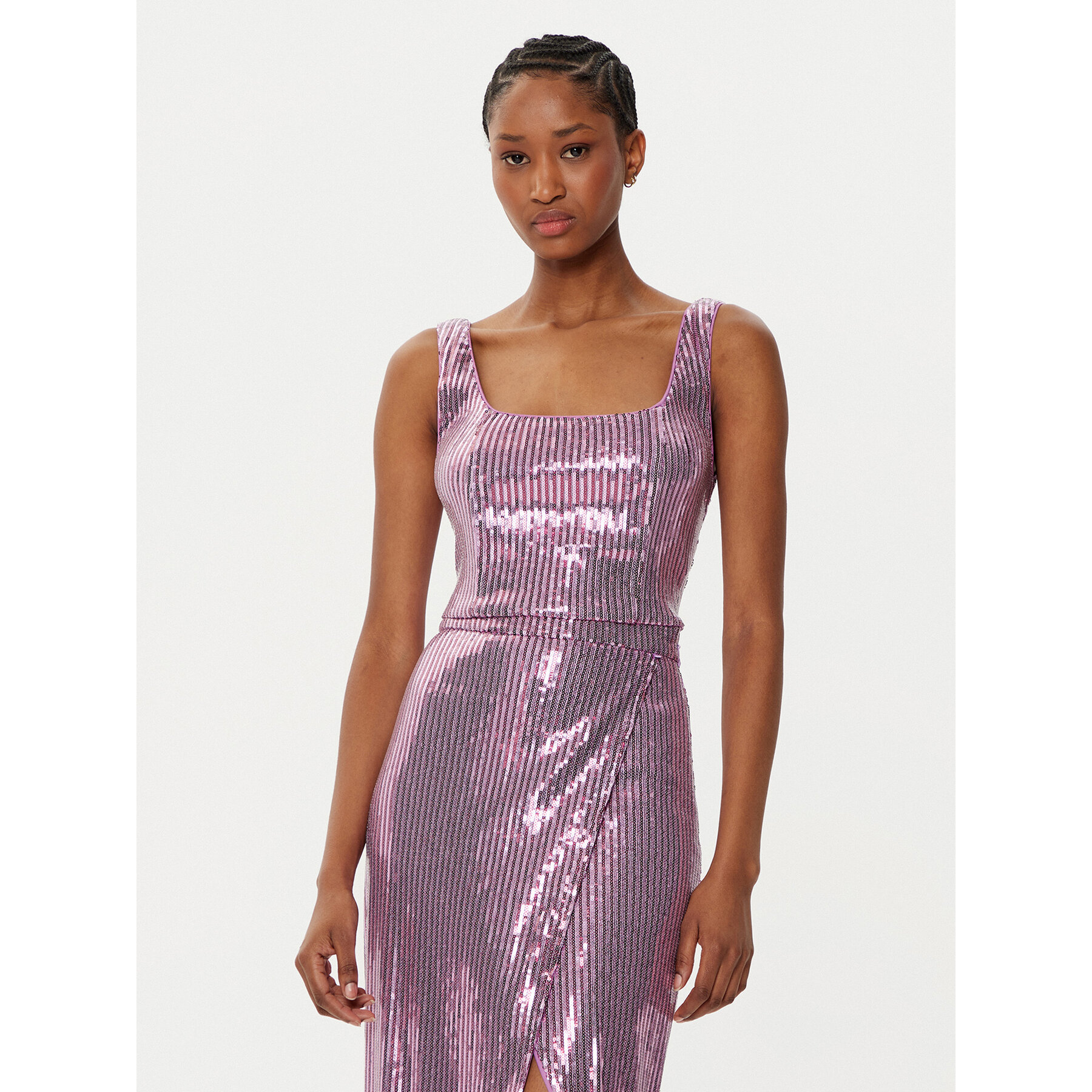 Fracomina Fracomina Τοπ FQ24WT2001W66701 Μωβ Slim Fit