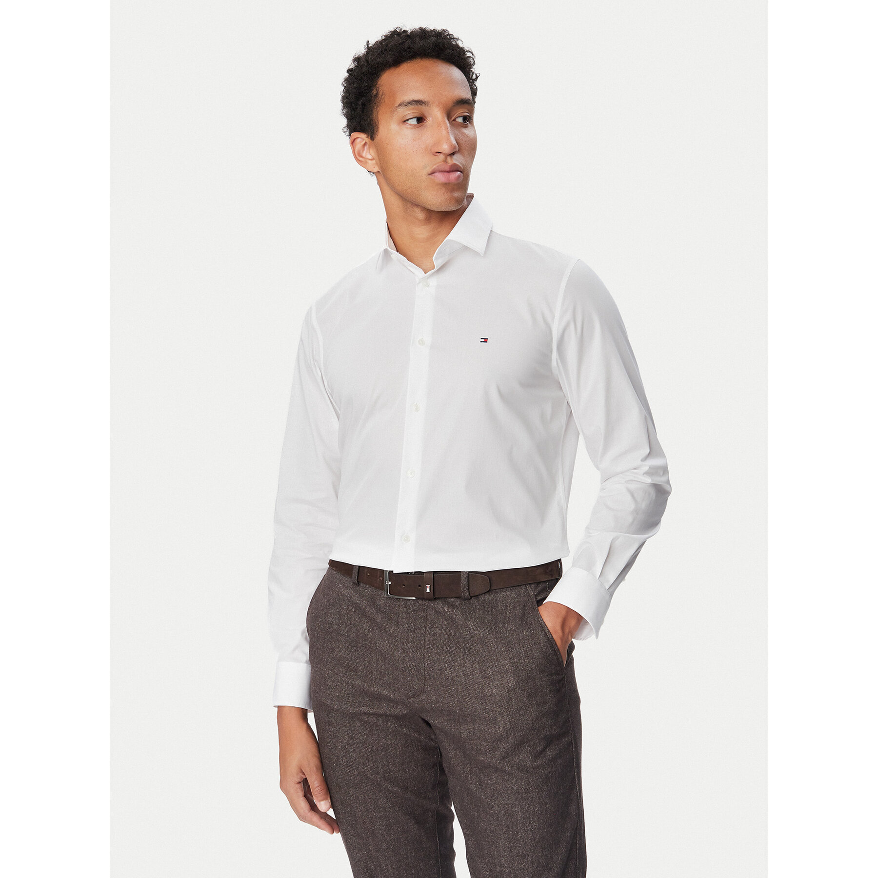 Tommy Hilfiger Hemd MW0MW43122 Weiß Slim Fit