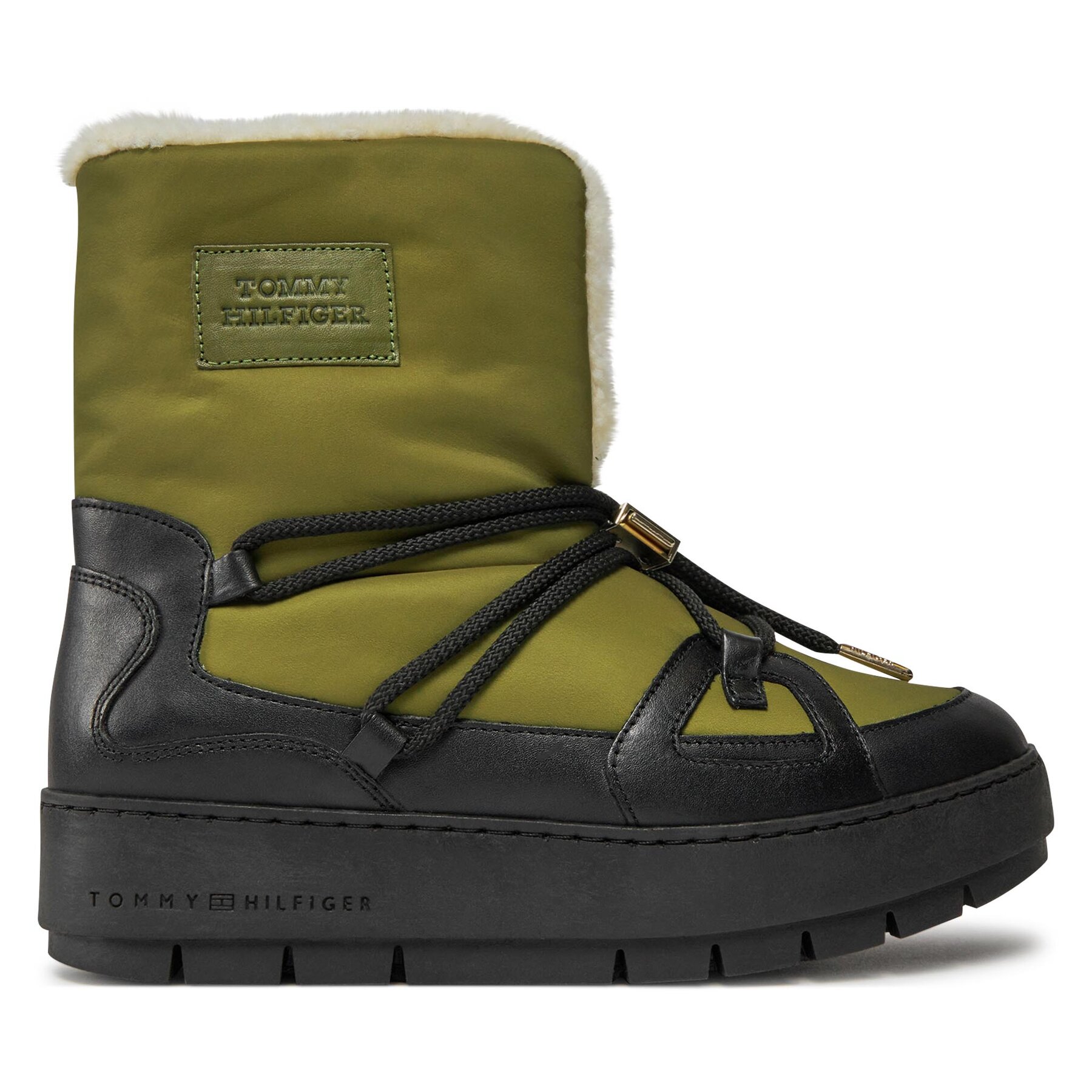 Tommy Hilfiger Μπότες Χιονιού Tommy Hilfiger Tommy Essential Snowboot FW0FW07504 Πράσινο