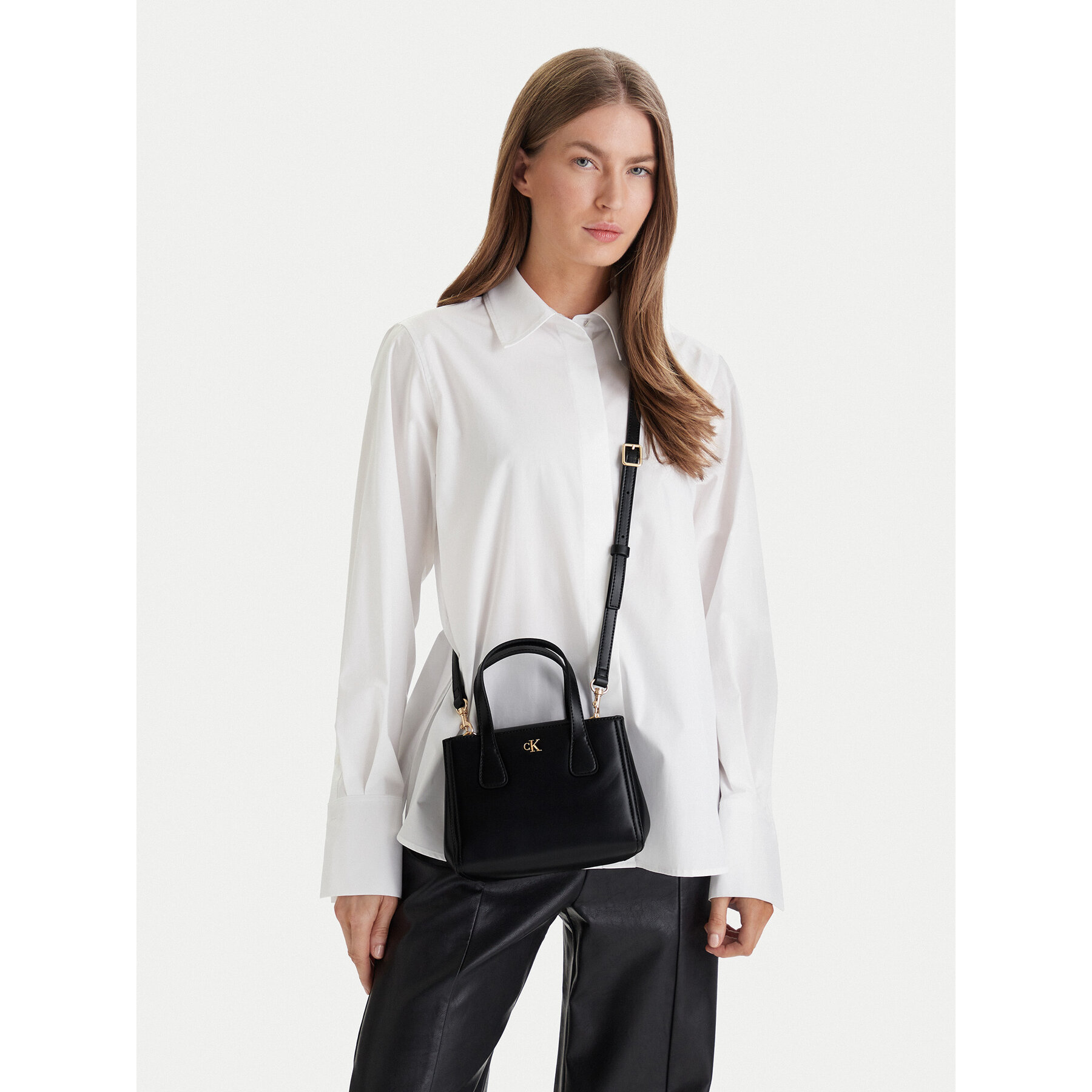 Geantă Calvin Klein Ck Mini Tote Crossbody LV04F3520G Negru