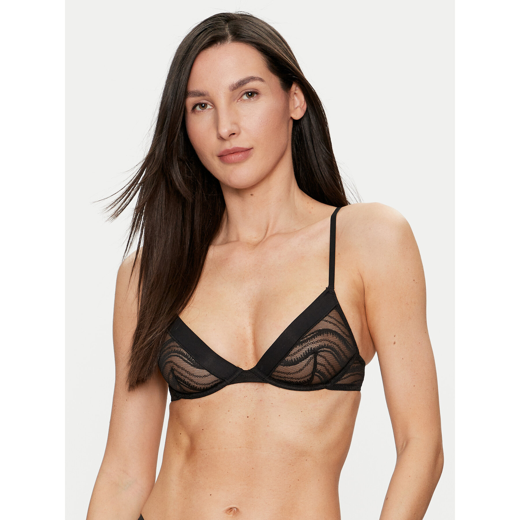 Calvin Klein Underwear Melltartó alsó huzallal 000QF7717E Fekete