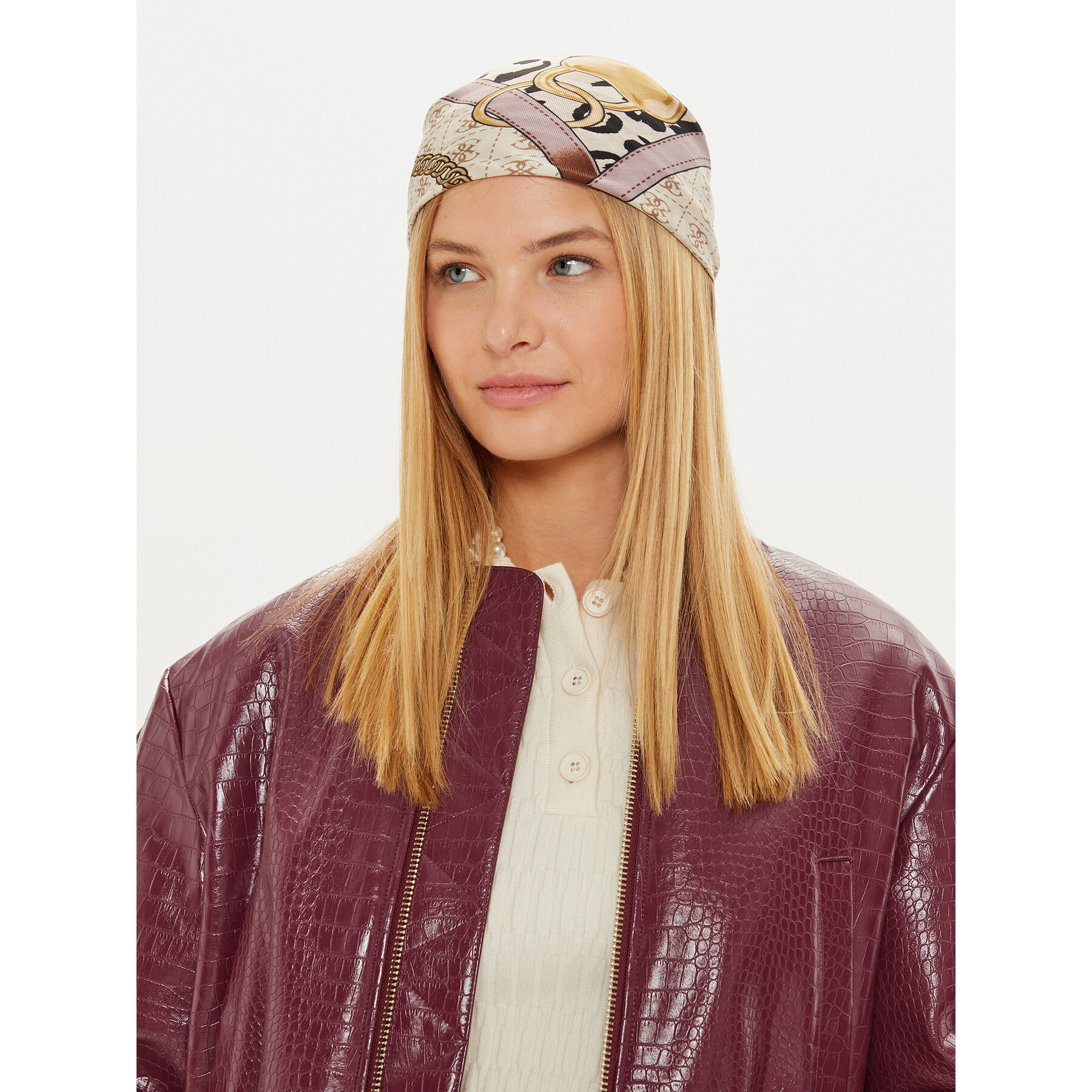 Eșarfă Guess AW5226 SIL30 Maro