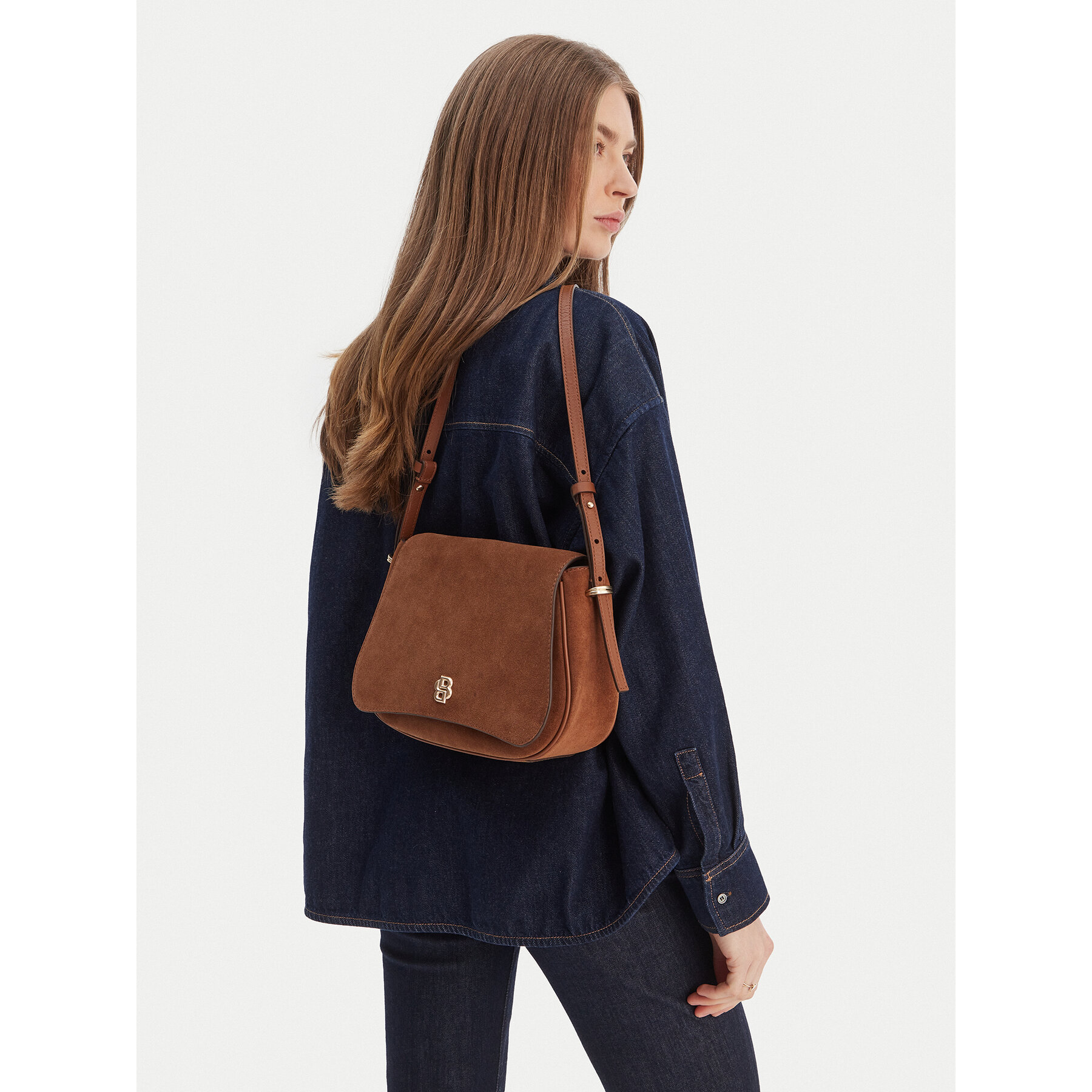 Borsetta BOSS Boss Beyond Saddle S 50557963 Marrone