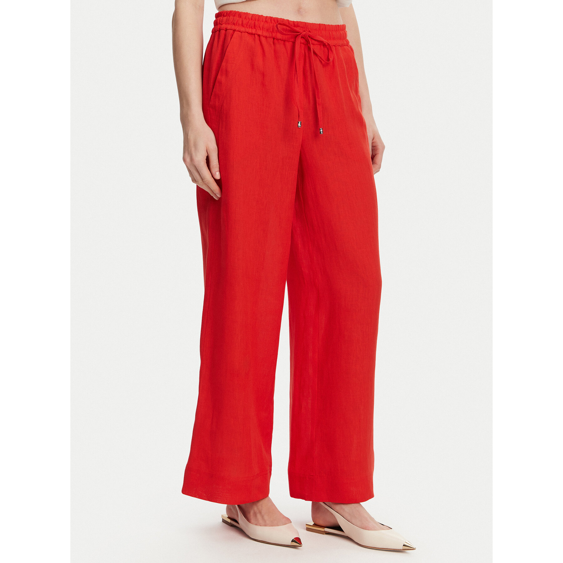 Marella Stoffhose Mattino 2513131084 Rot Wide Leg