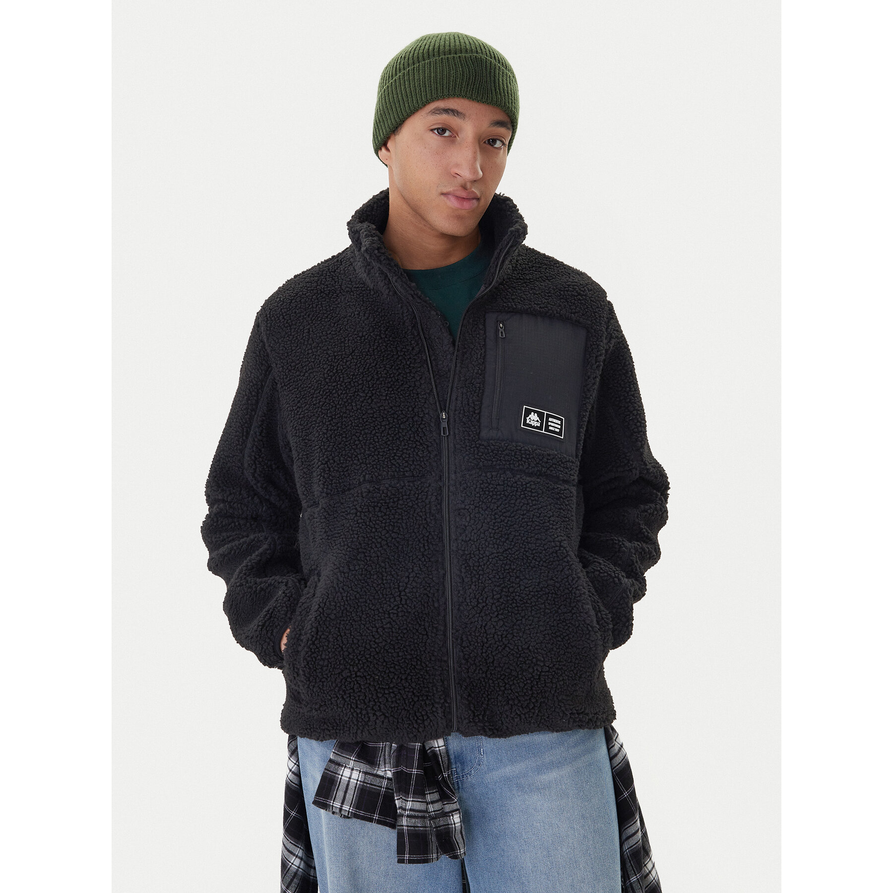 Kappa Fleecejacke Olya 381Z6LW Schwarz Regular Fit
