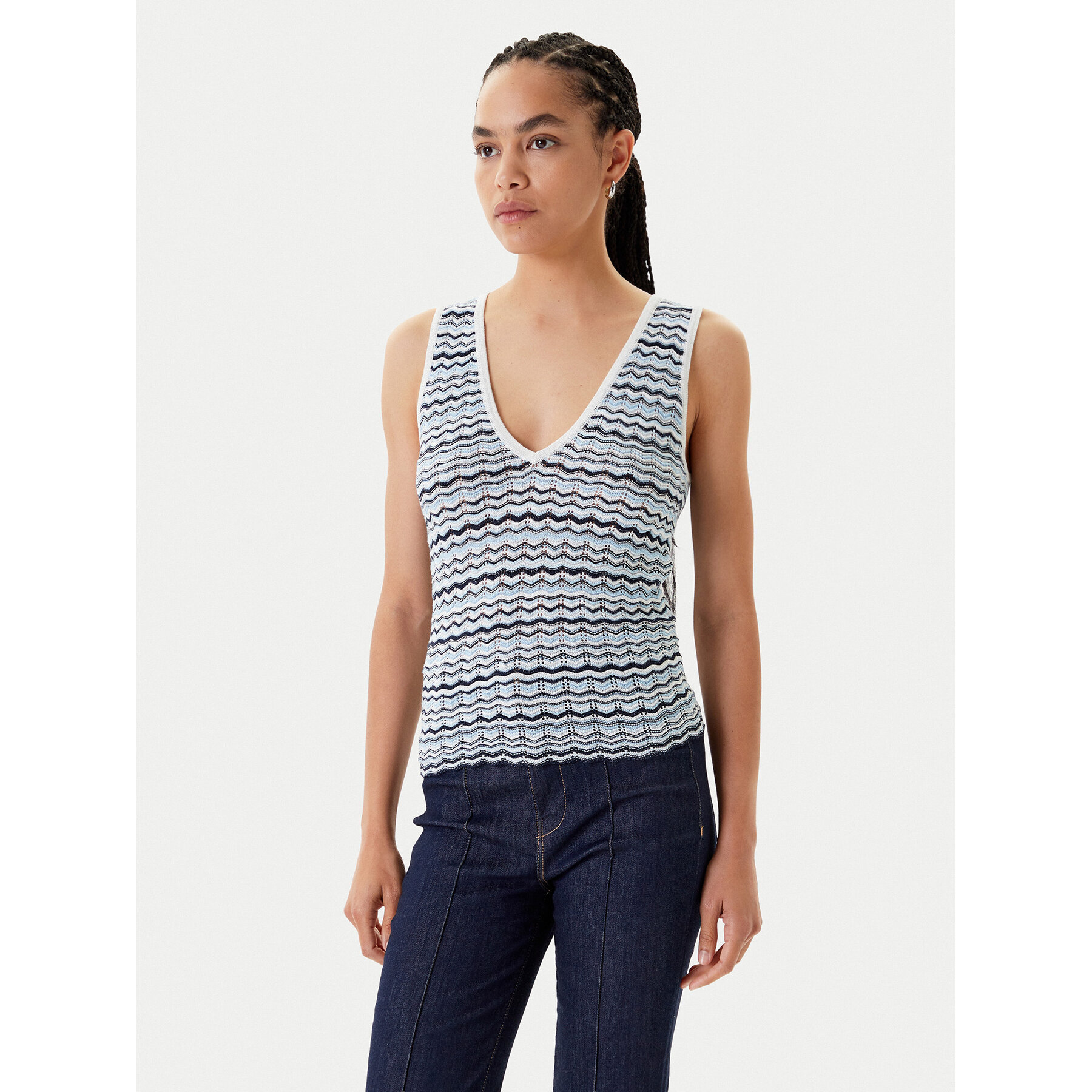 Morgan Top 251-MINKO Blu Regular Fit