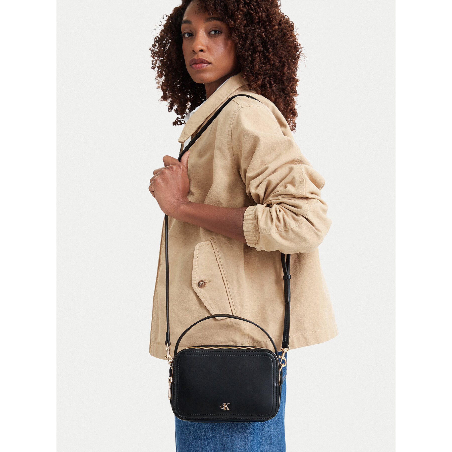 Geantă Calvin Klein Ck Hardware Camera Bag LV04F3678G Negru