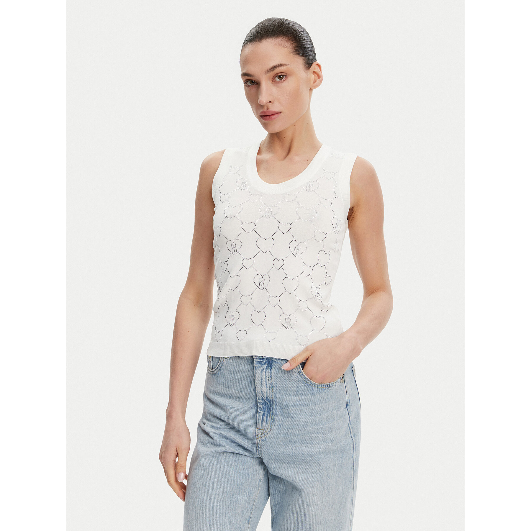 Fracomina Fracomina Τοπ FR25ST4003K414R9 Εκρού Regular Fit