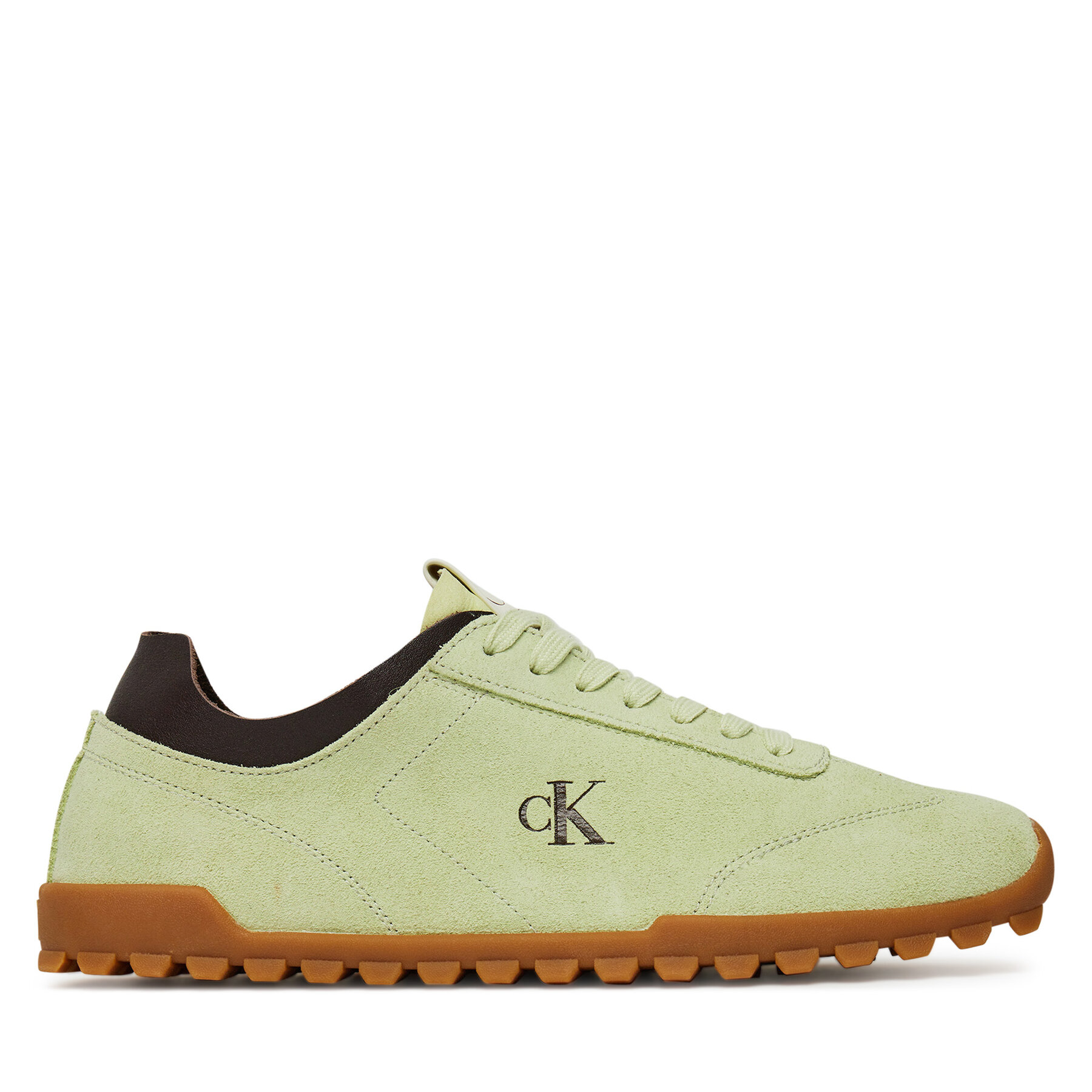 Snīkeri Calvin Klein Jeans Low Profile Runner Mg Sue YW0YW01898 Zaļš