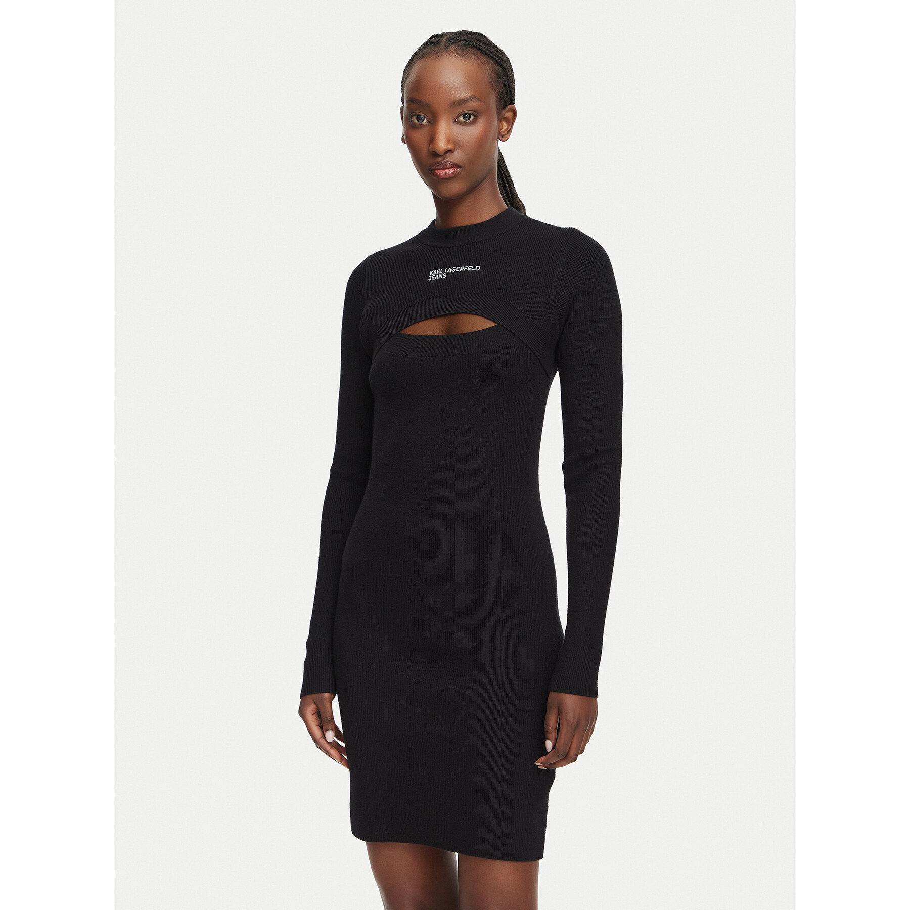 Karl Lagerfeld Jeans Strickkleid B3W13006 Schwarz