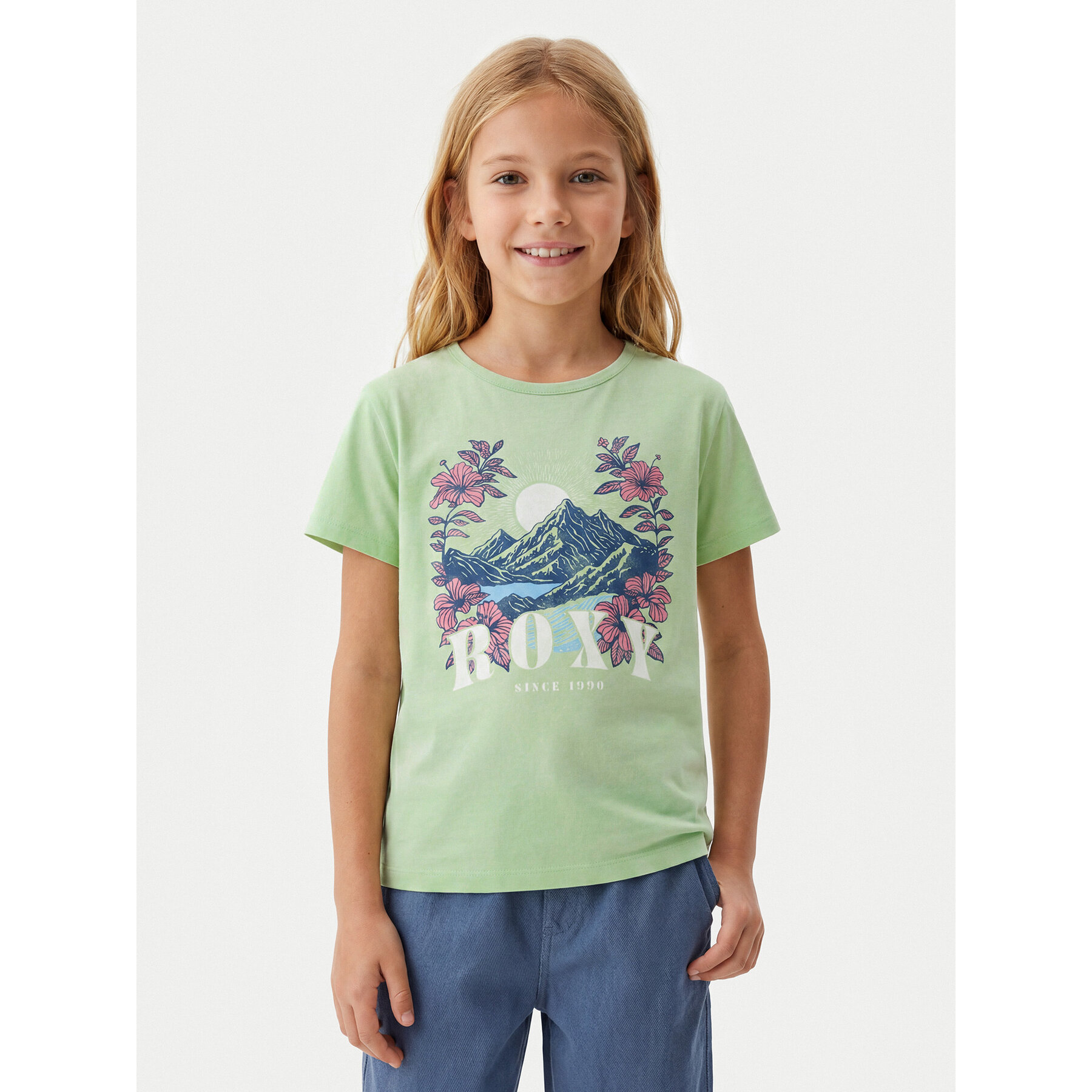 Roxy T-shirt Lily Vintage ERGZT04140 Zelena Regular Fit