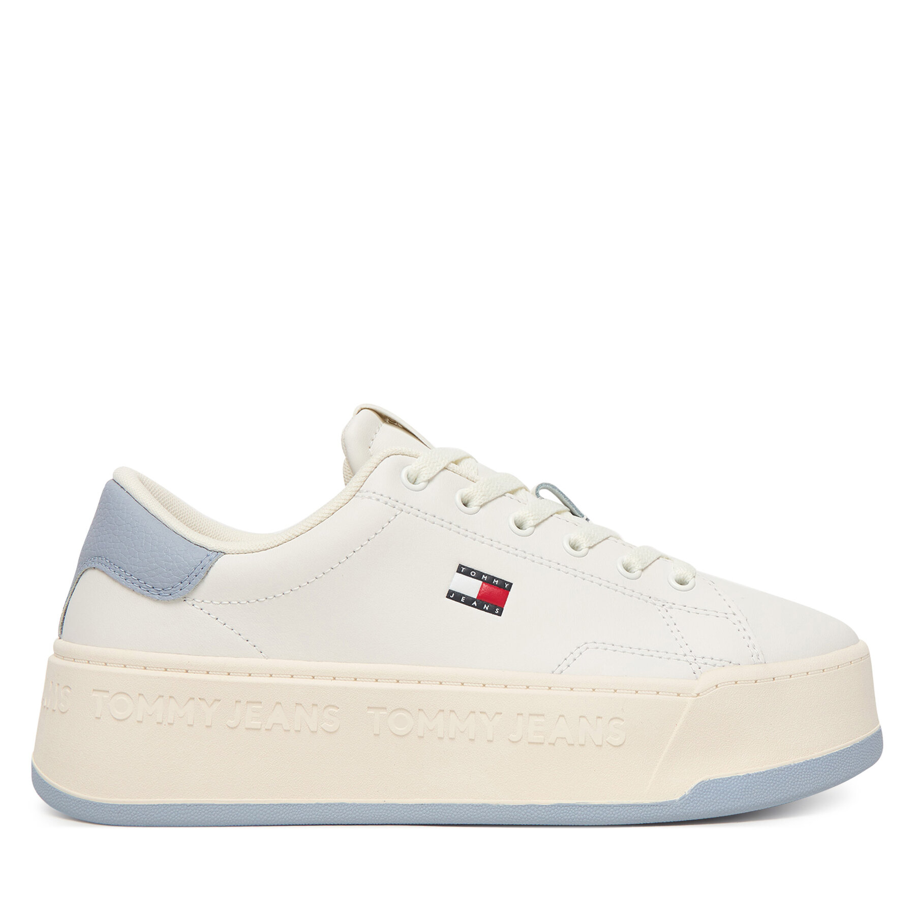 Superge Tommy Jeans Tjw Script Cupsole Flatform EN0EN02961 Kremna