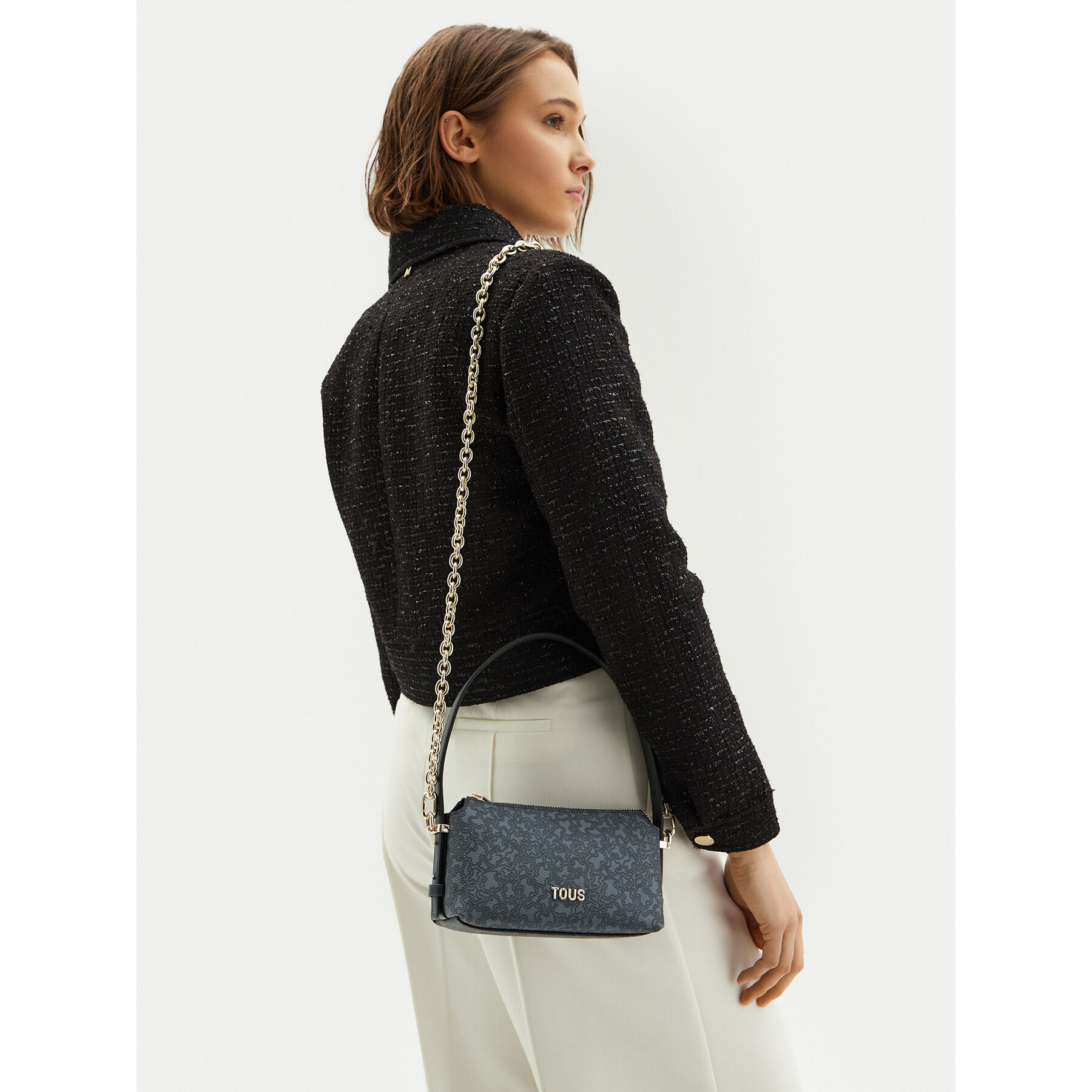 Geantă TOUS Kaos Mini Lines 2002184048 Gri