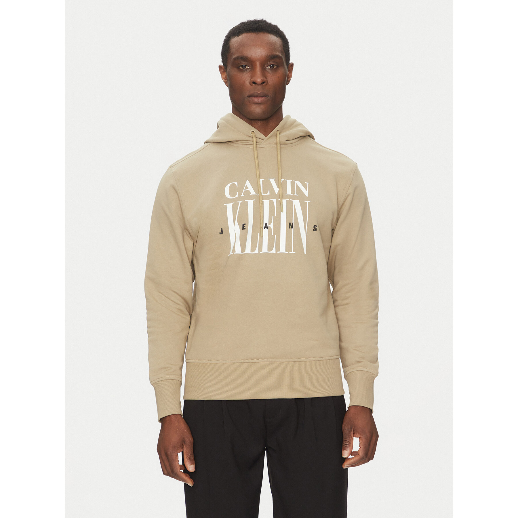 Calvin Klein Jeans Sweatshirt Serif Font Graphic J30J327520 Grün Regular Fit