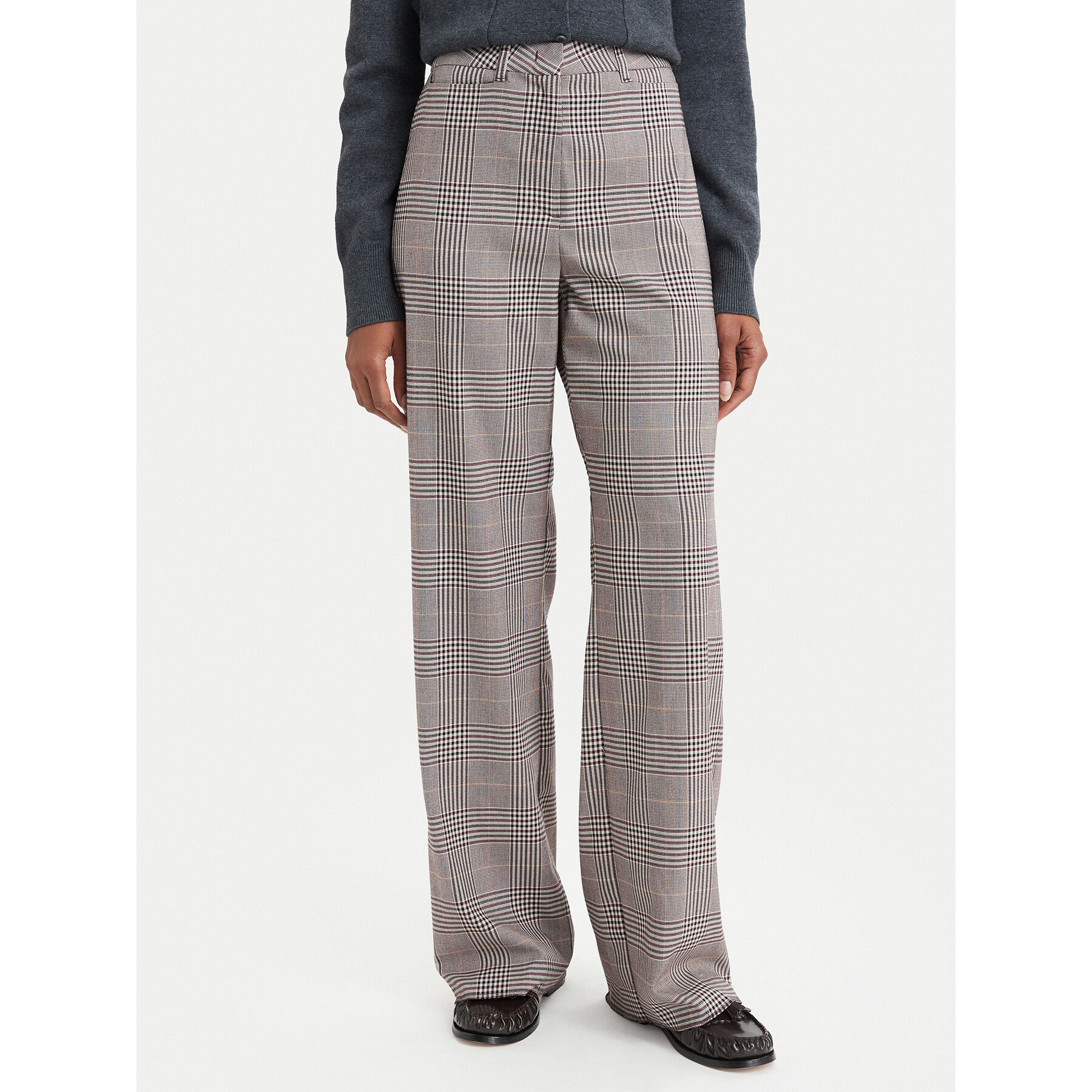 Marella Stoffhose Canapa 2623136061 Dunkelbeige Regular Fit