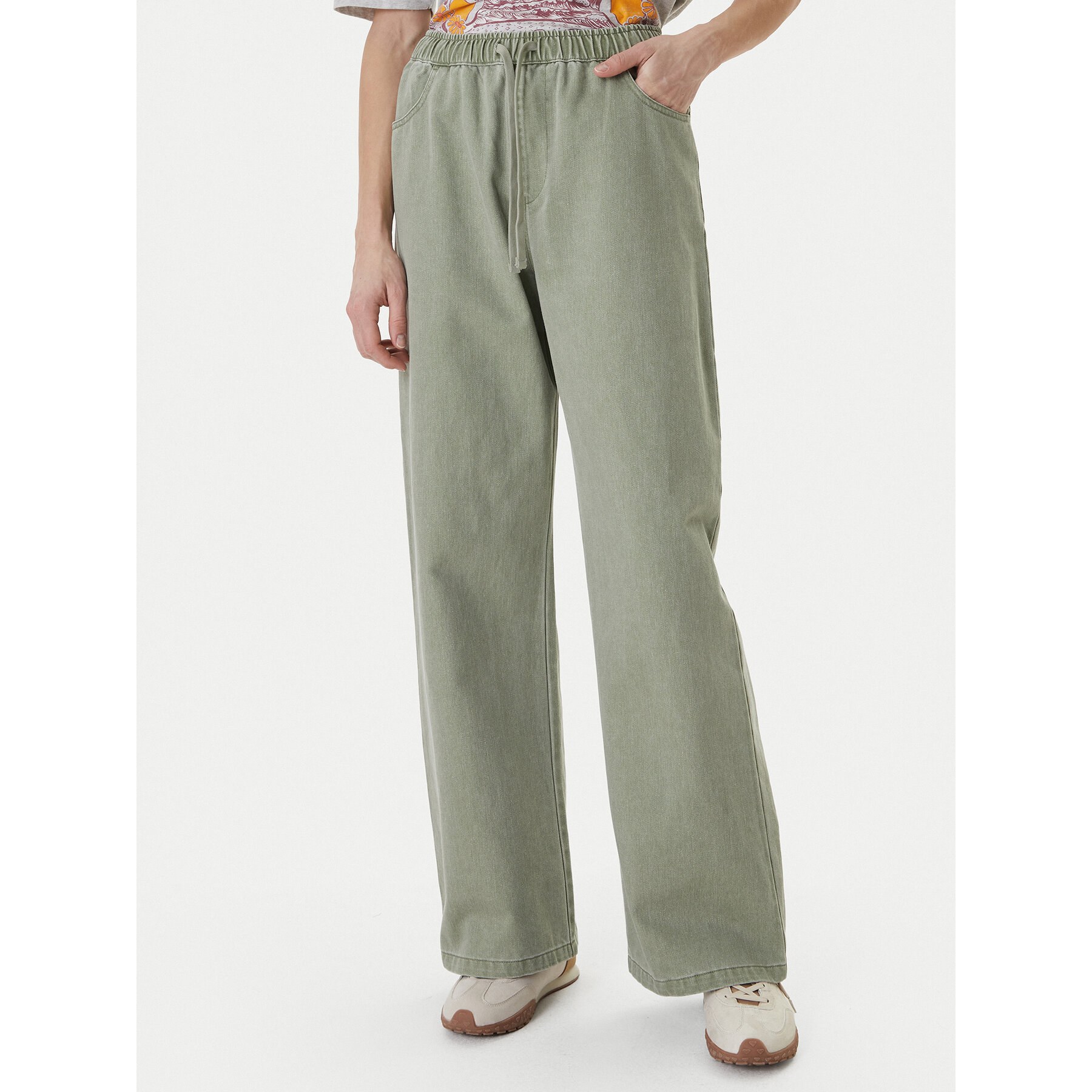 Roxy Jeans Saltwater ERJDP03329 Grün Loose Fit