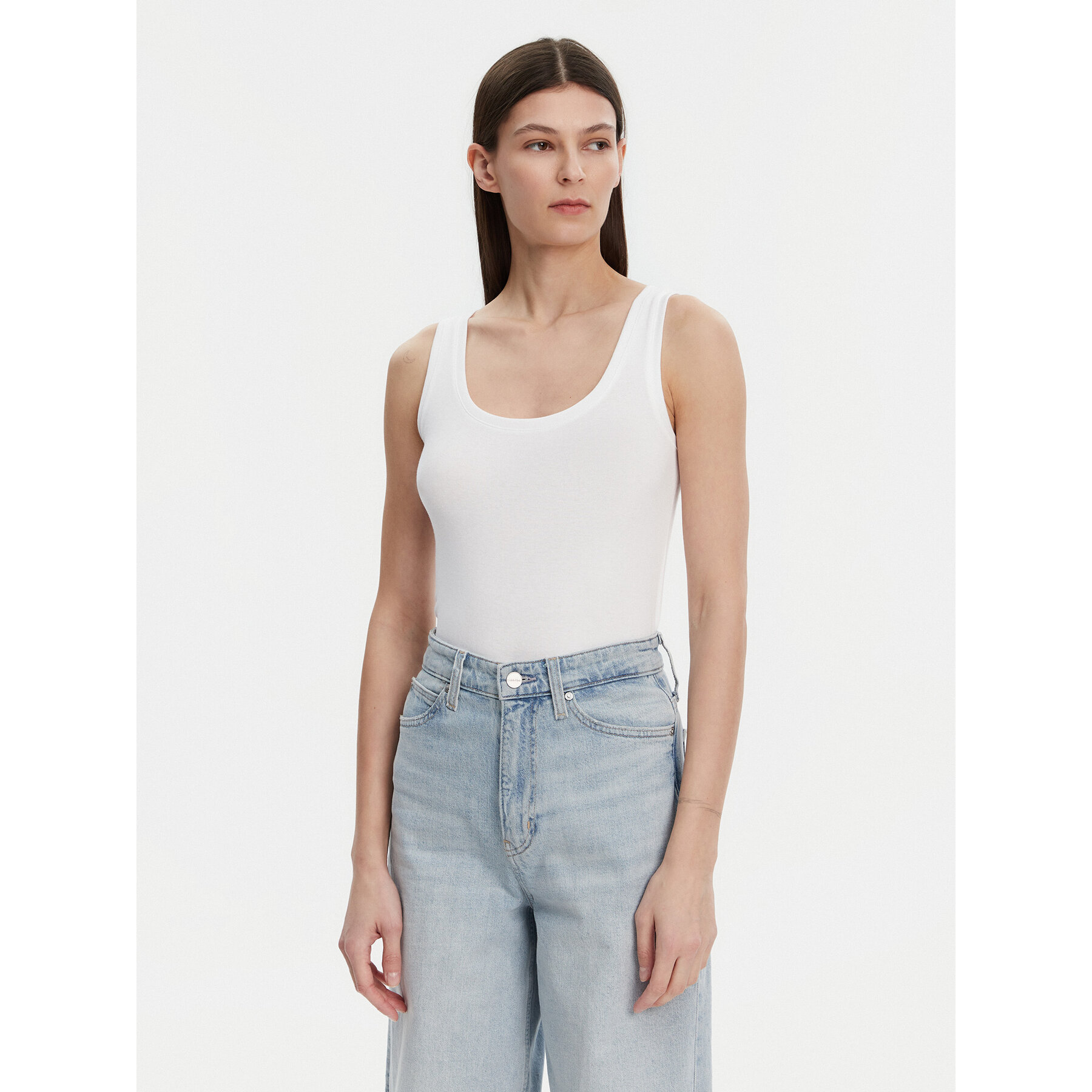Gap Top 540670-02 Weiß Slim Fit