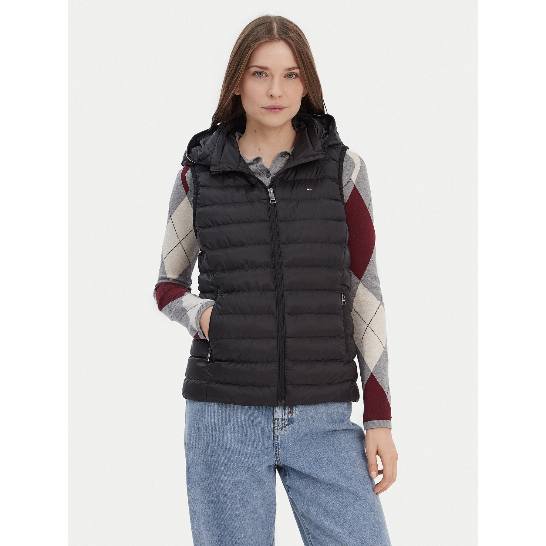 TOMMY HILFIGER Steppgilet schwarz | L