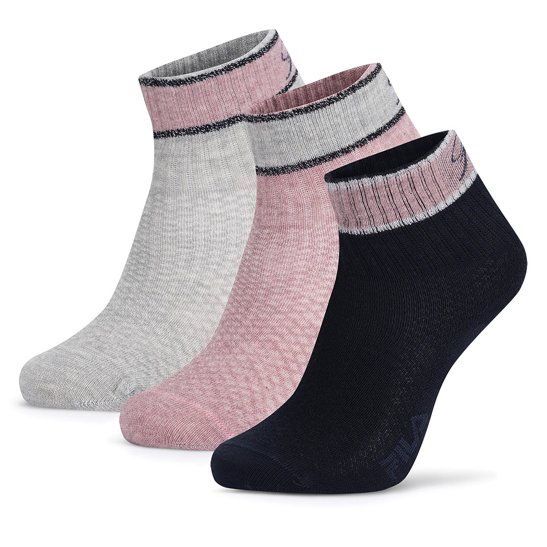 Къси чорапи Fila F8206-AW24 (3-pack) Розов