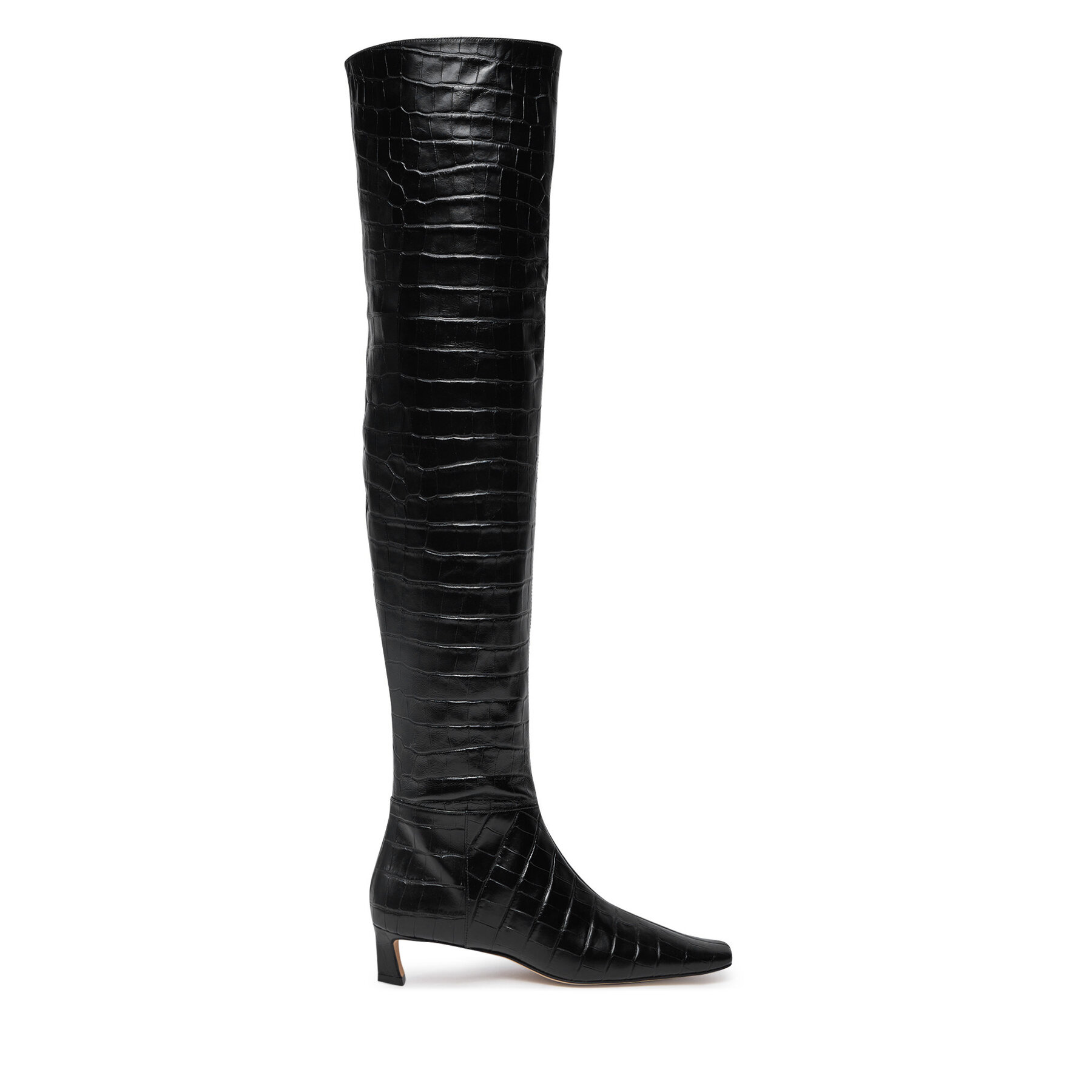 Cuissardes MICHAEL Michael Kors Cosmo Crocodile Embossed Leather Boot 40F4CSMB5E Noir