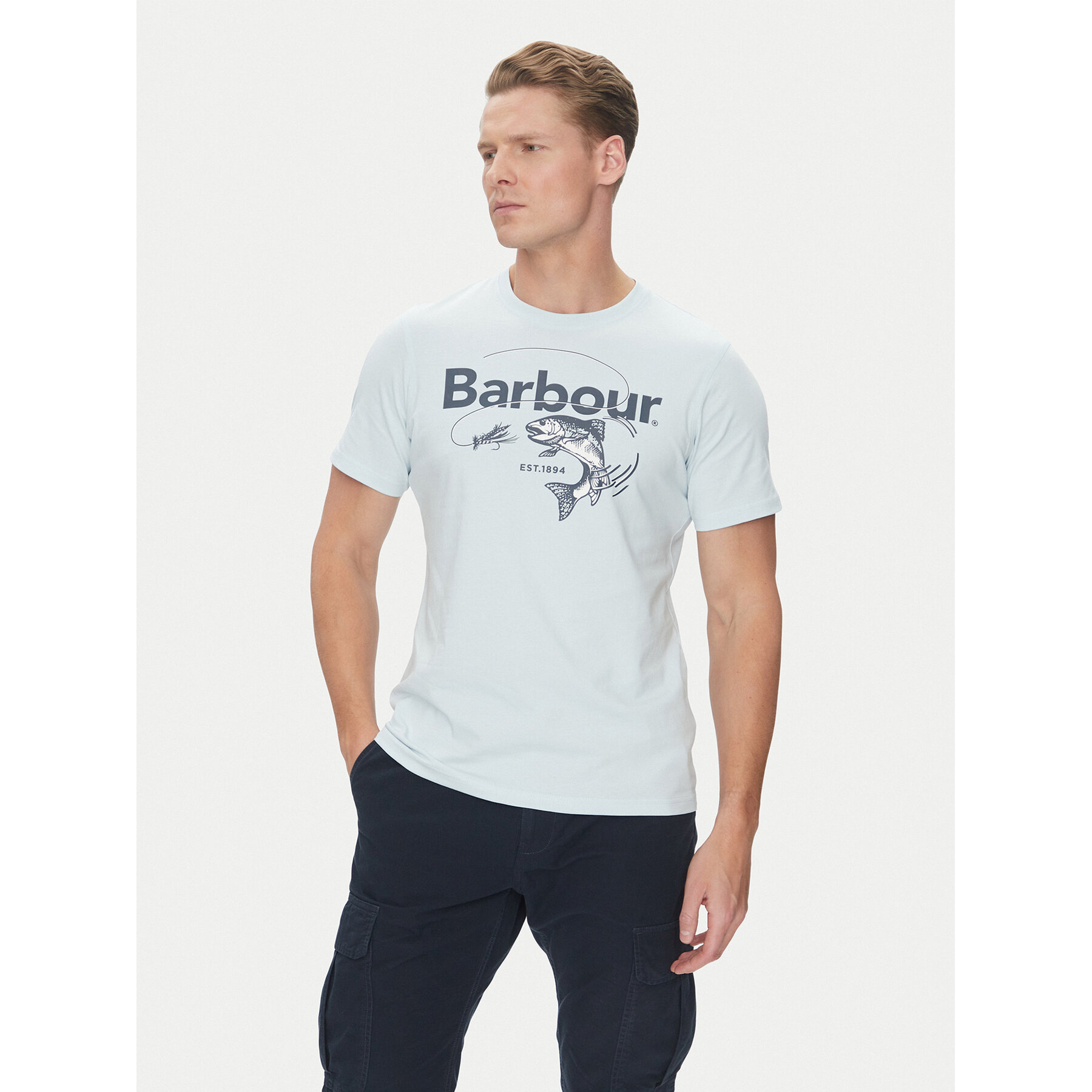 Barbour T-Shirt Lydd MTS1396BU61 Γαλάζιο Regular Fit