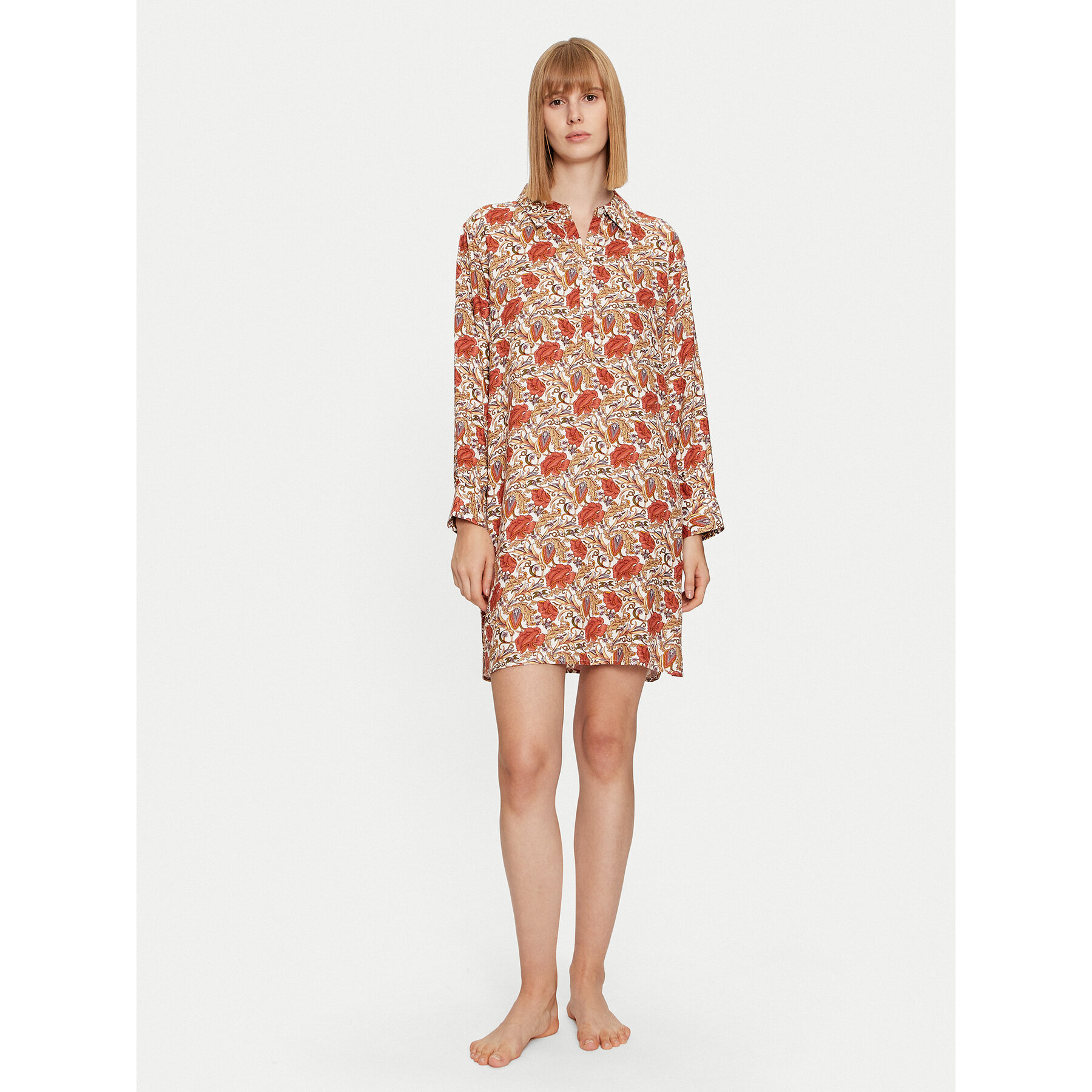 Selmark Selmark Νυχτικό P6963 Πορτοκαλί Regular Fit