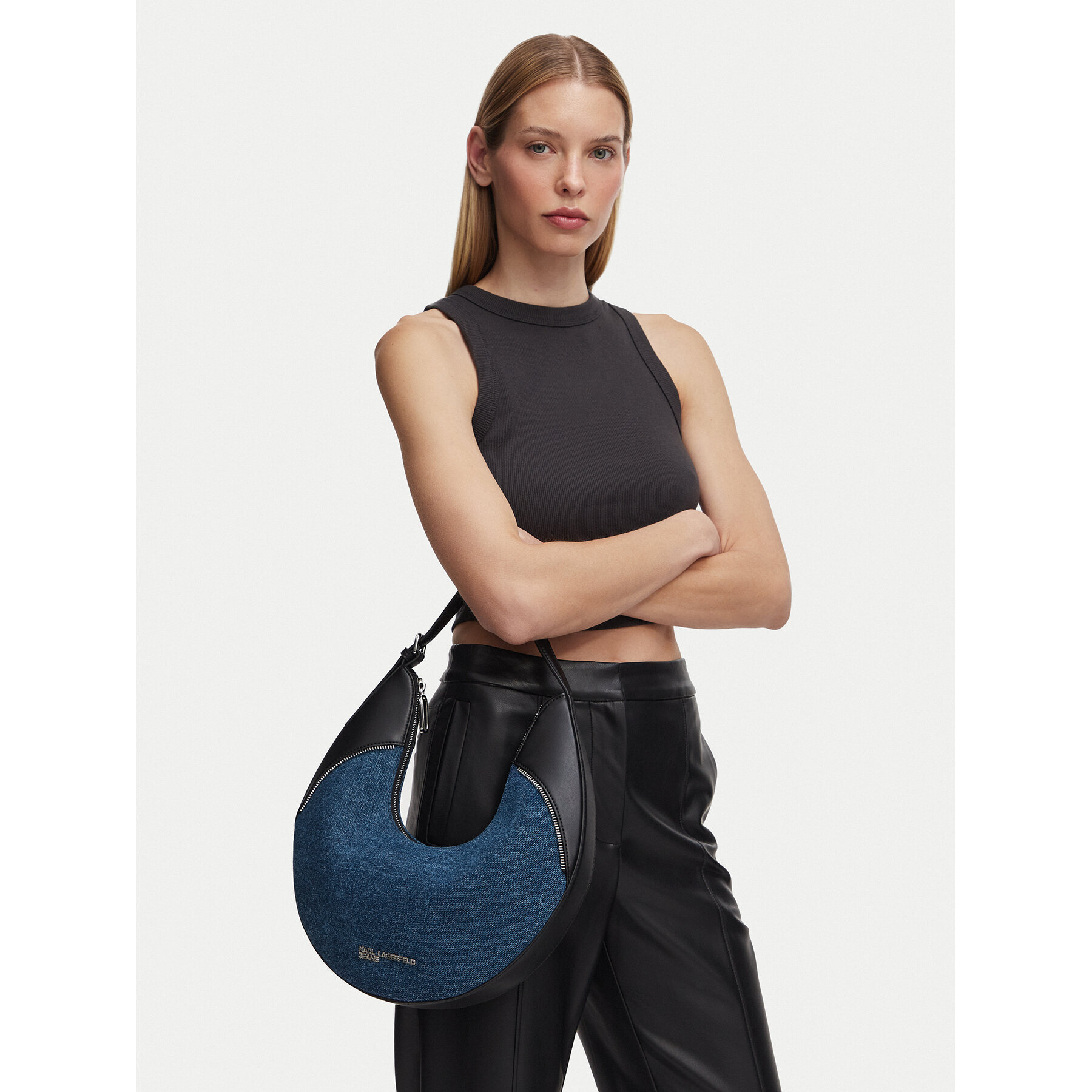 Geantă Karl Lagerfeld Jeans B3W30197 Albastru