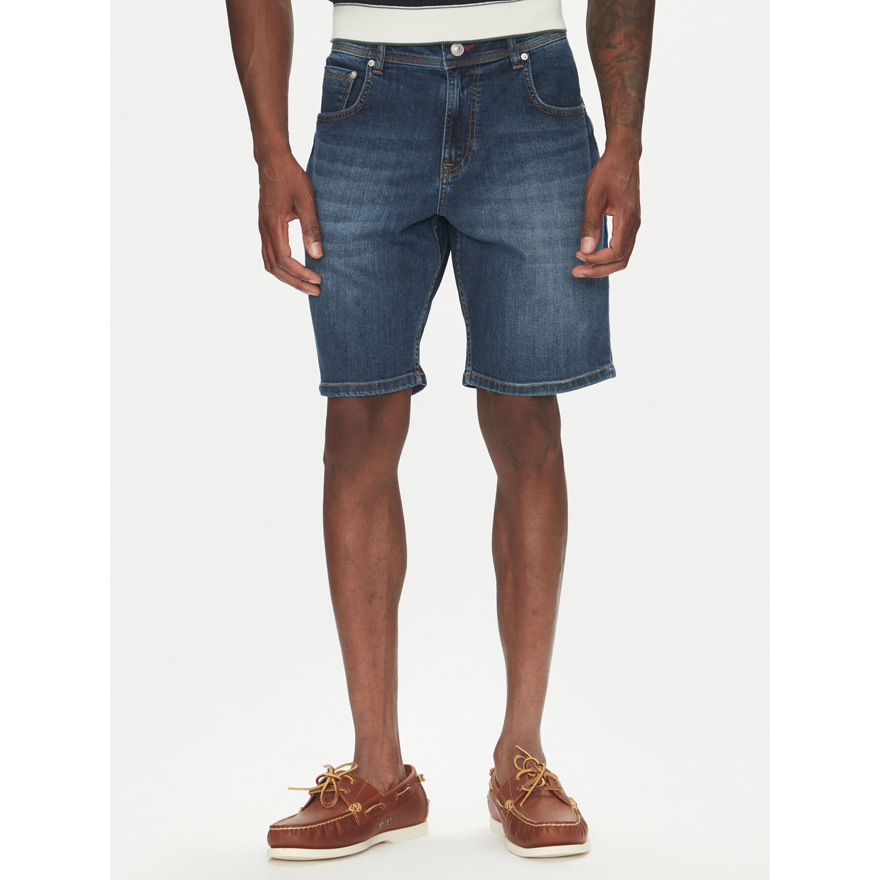 Hechter Paris Jeansshorts 26655 151362 Dunkelblau Regular Fit