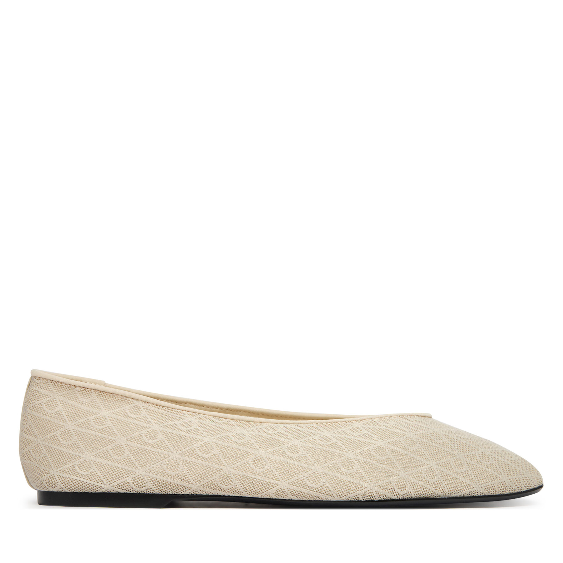 Balerina Calvin Klein Square Ballerina Aop Mesh HW0HW02937 Ekru