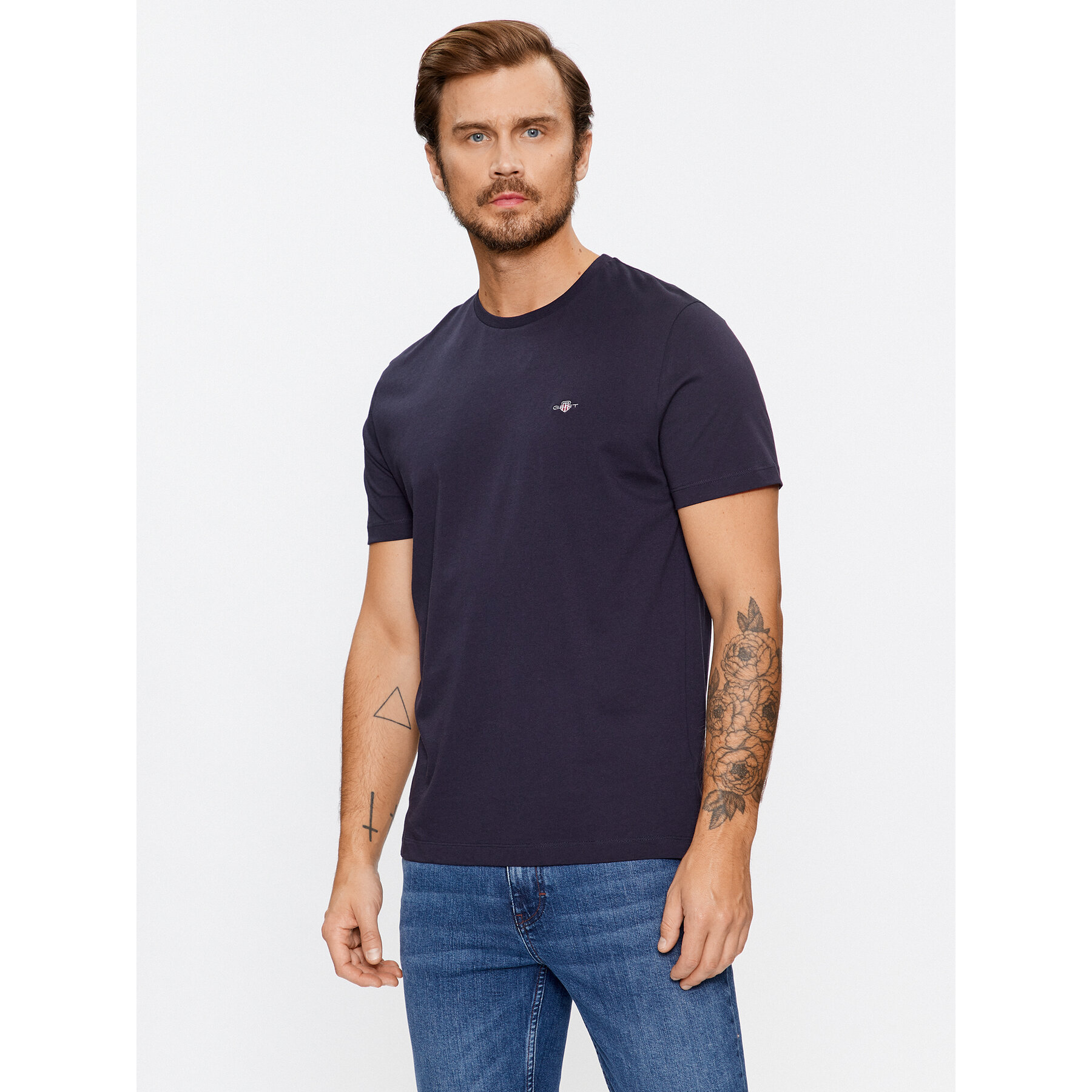 Gant T-Shirt Shield 2003184 Σκούρο μπλε Regular Fit