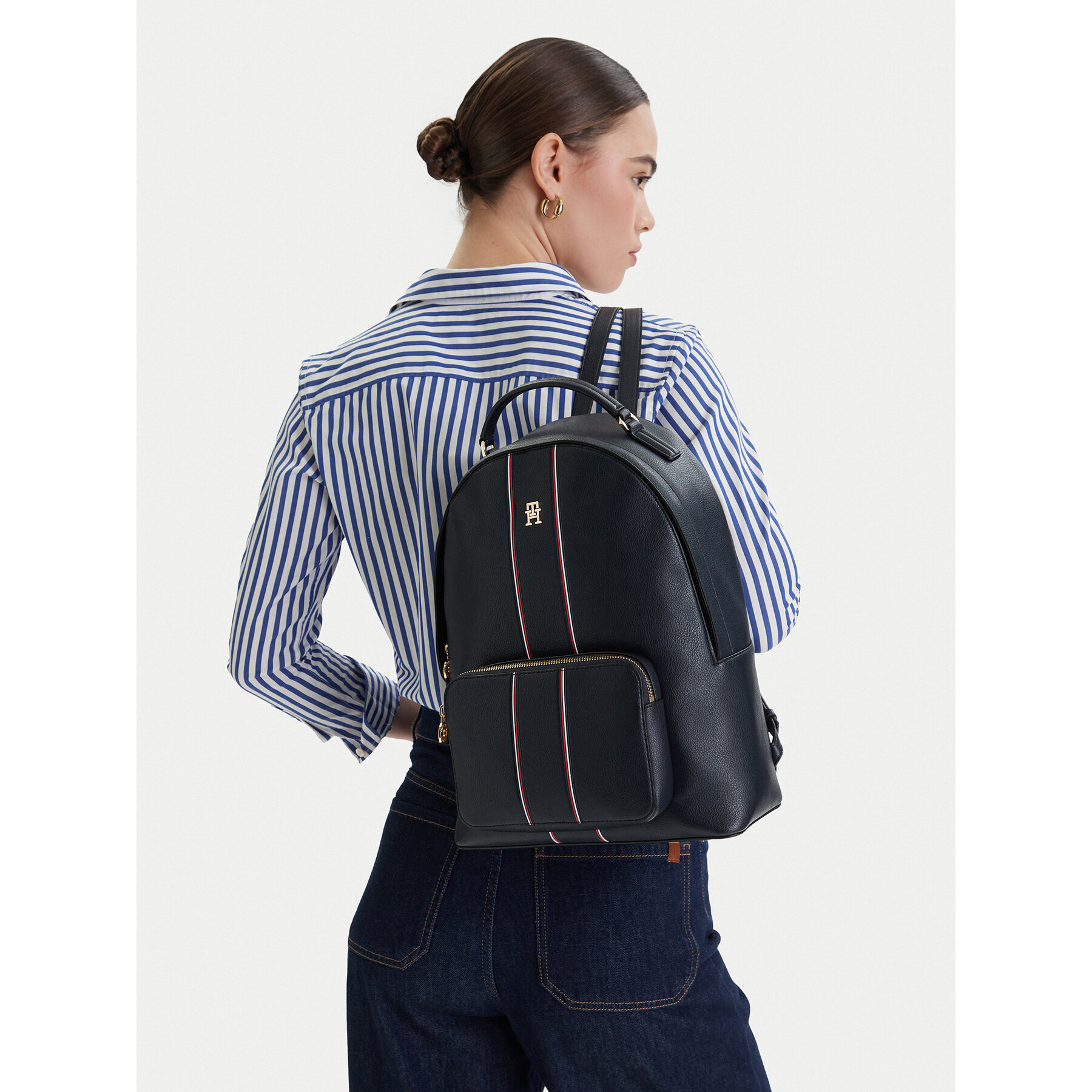 Σακίδιο Tommy Hilfiger Th Daily Backpack Corp AW0AW18851 Σκούρο μπλε