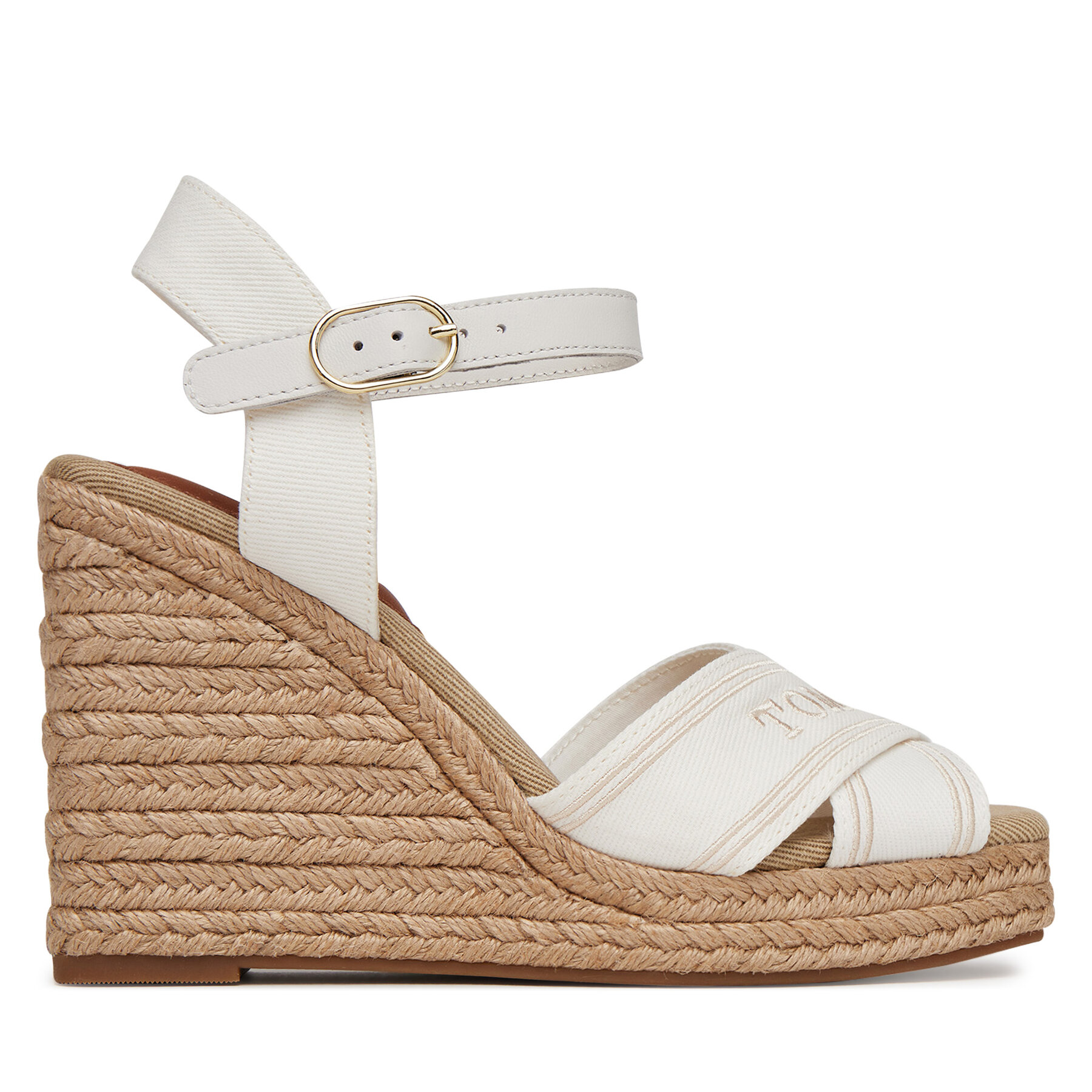 Espadrilles Tommy Hilfiger Tommy Hilfiger Espad High Wedge FW0FW08668 Ekru