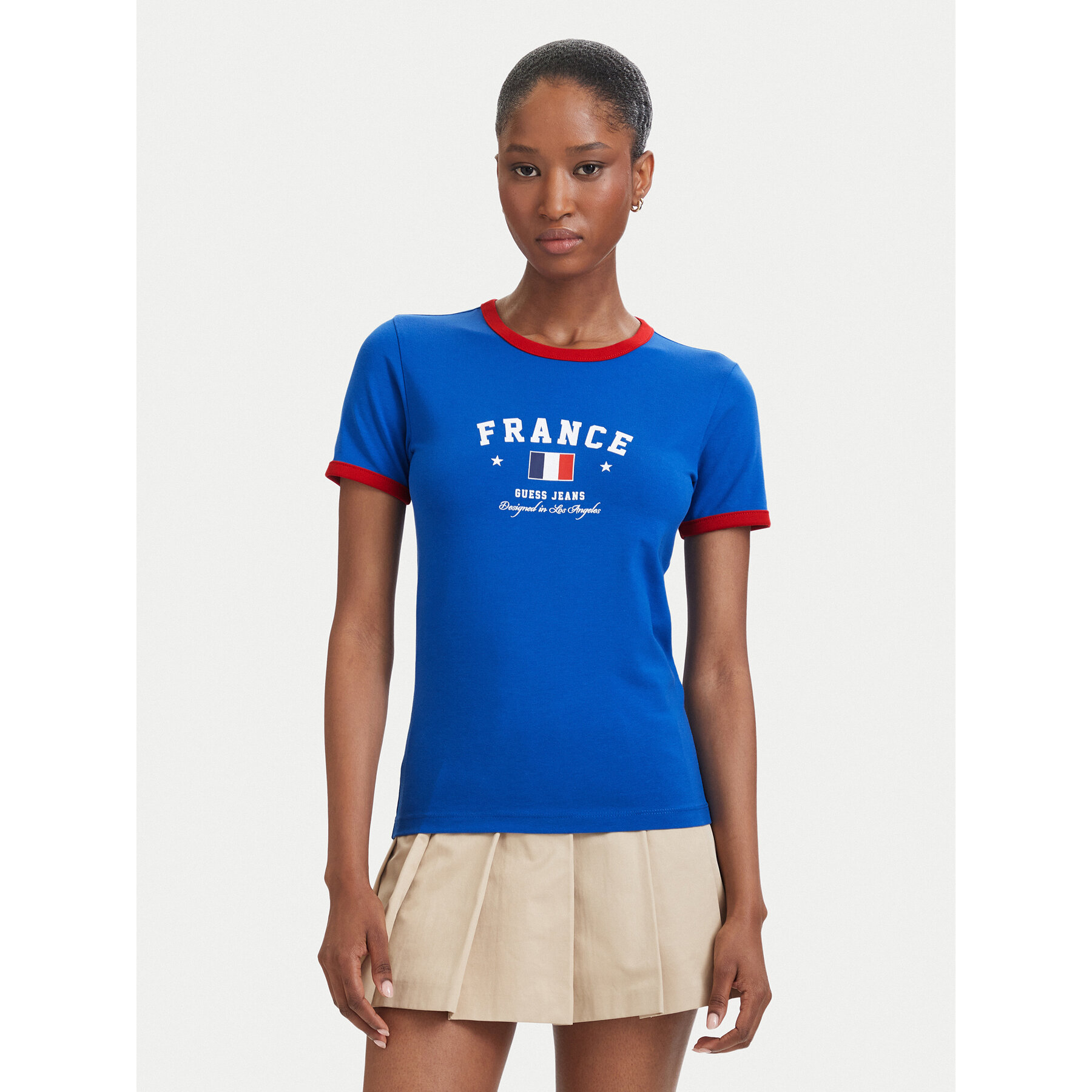 Guess Jeans T-shirt W6YI16 K3995 Plava Slim Fit