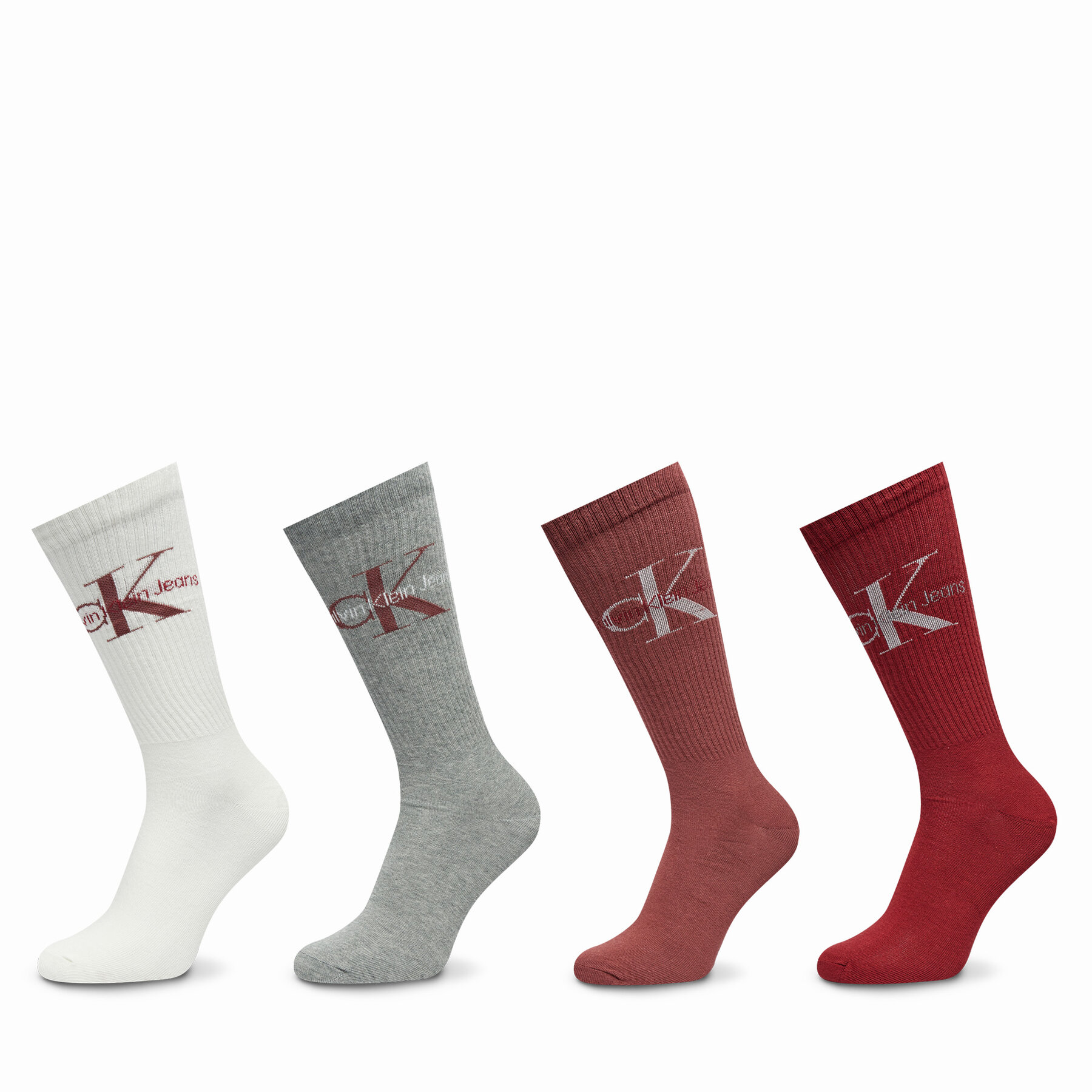 Set di 4 paia di calzini lunghi da uomo Calvin Klein 701229453 Multicolore, Taglia 00, taglia : 00