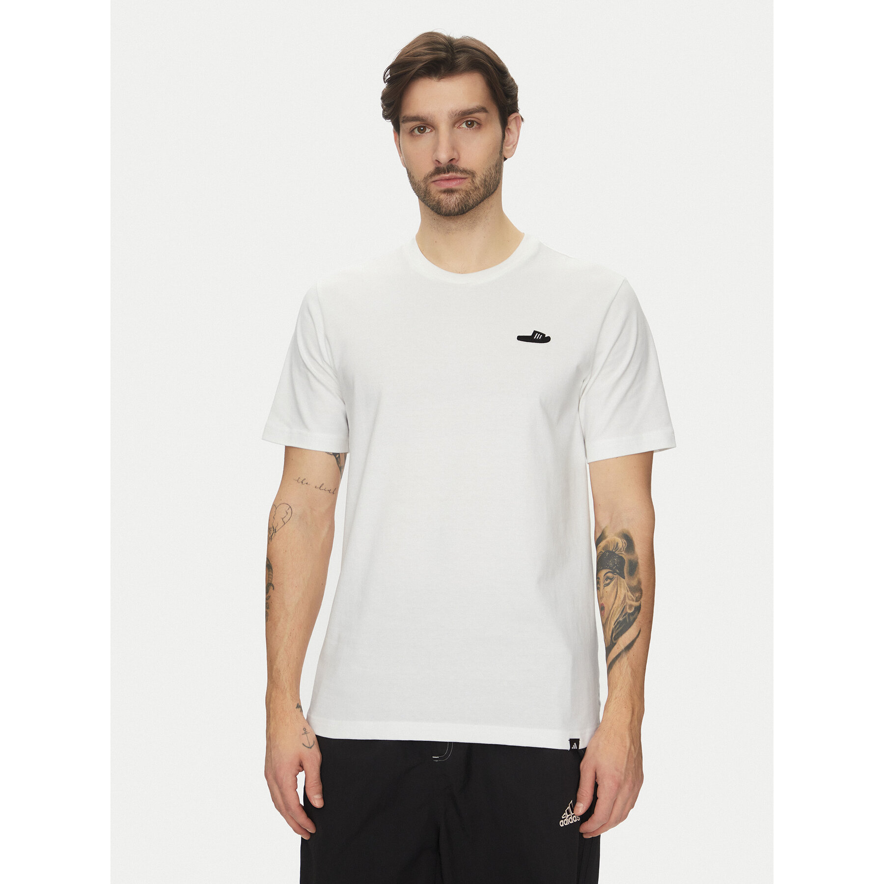 adidas T-Shirt Lounge Slide Graphic JJ4002 Λευκό Regular Fit