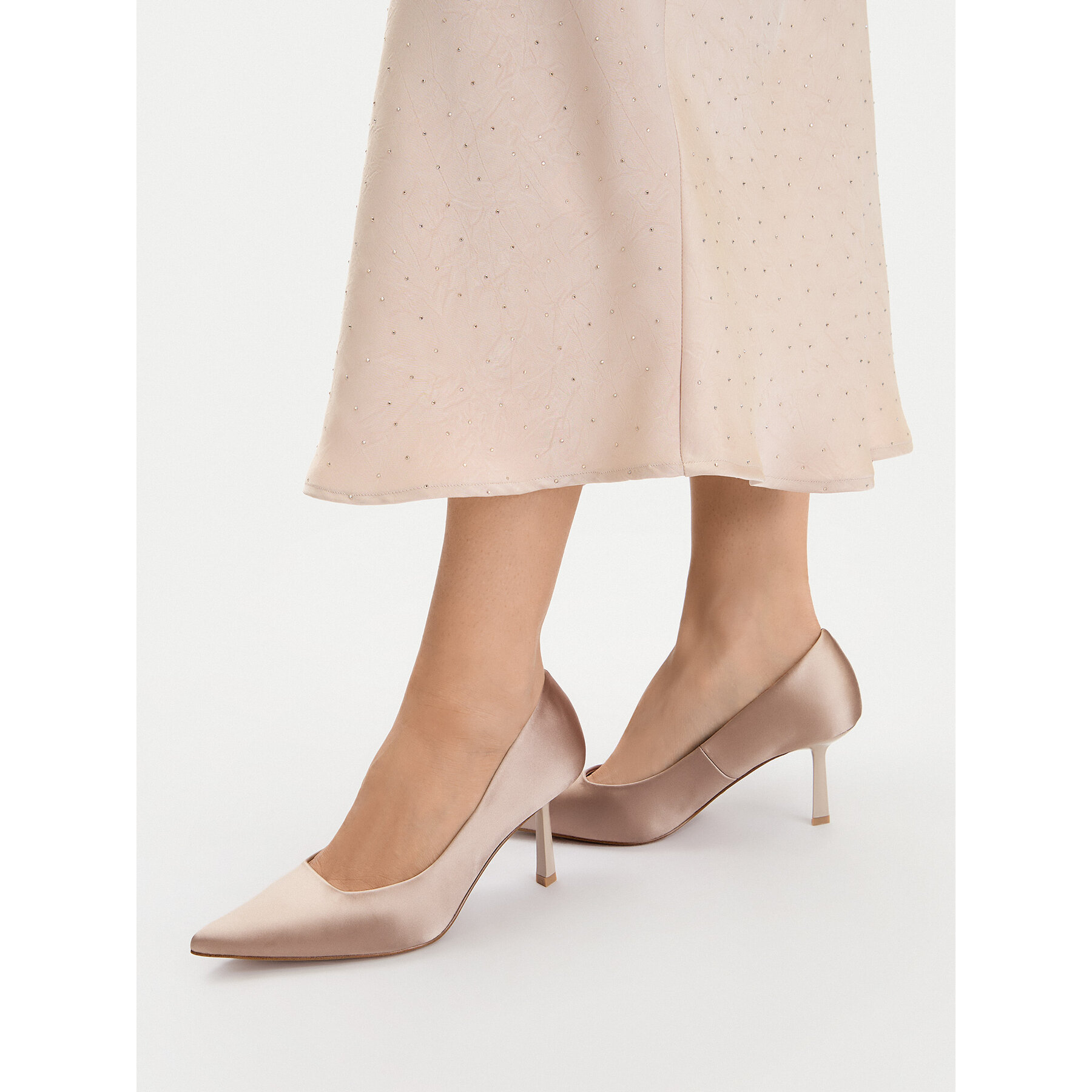 Čevlji z visoko peto Steve Madden Vivion 11003291 Écru