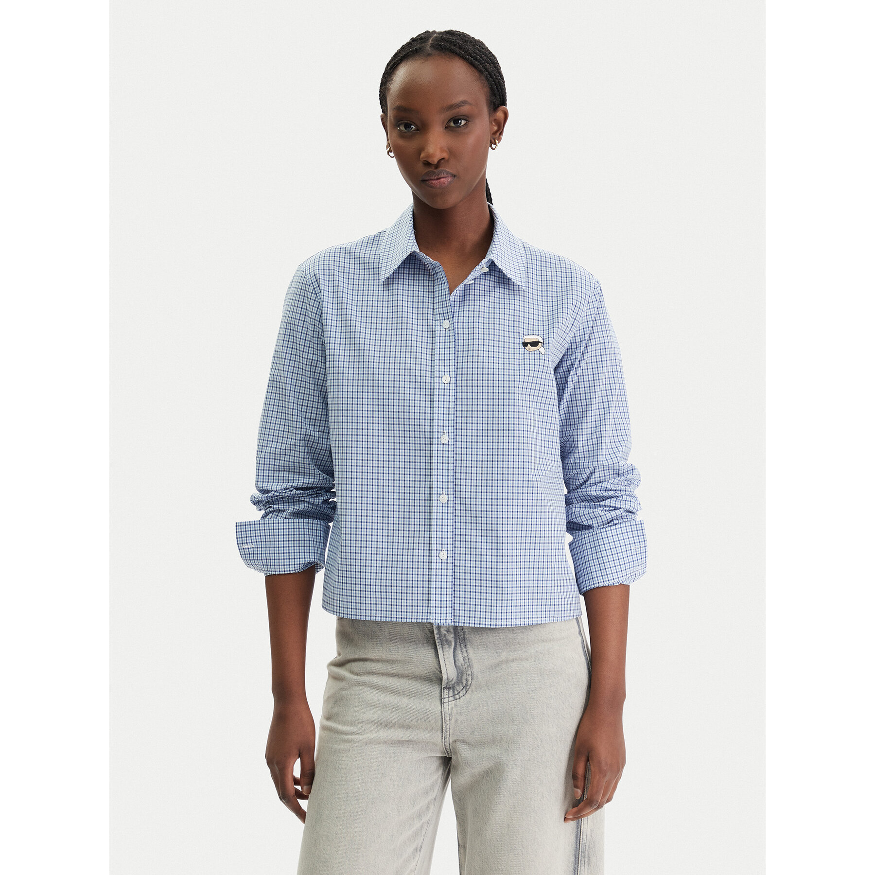 KARL LAGERFELD Hemd B1W11020 Himmelblau Regular Fit