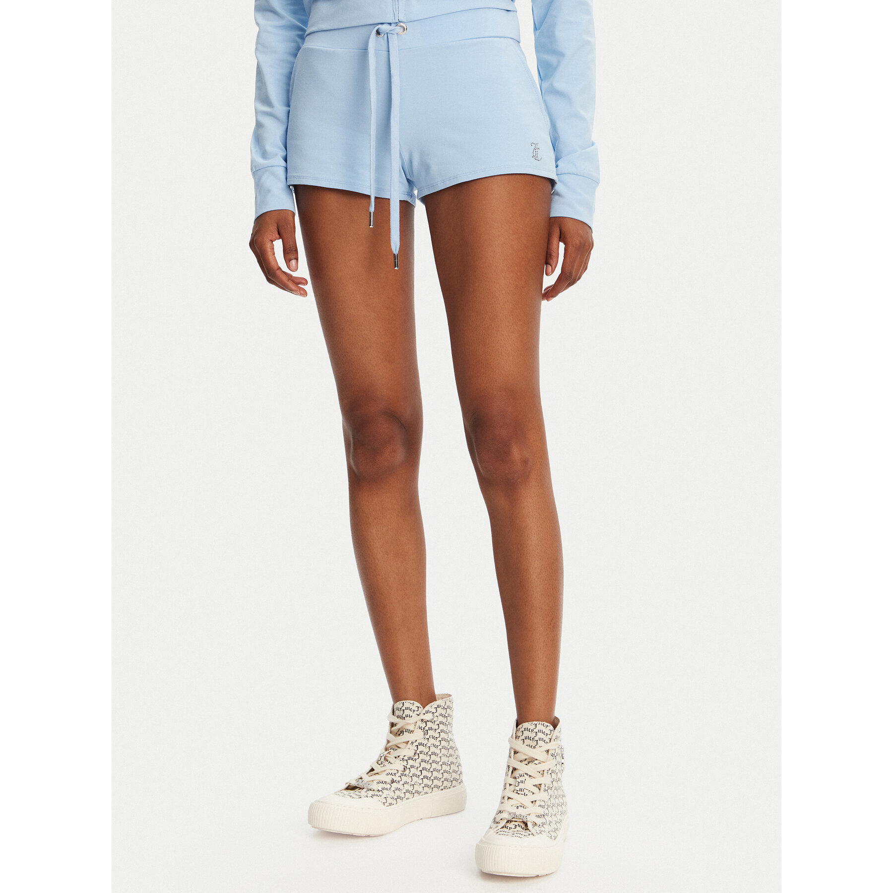Juicy Couture Sportske kratke hlače JCWHS125312 Svijetloplava Loose Fit