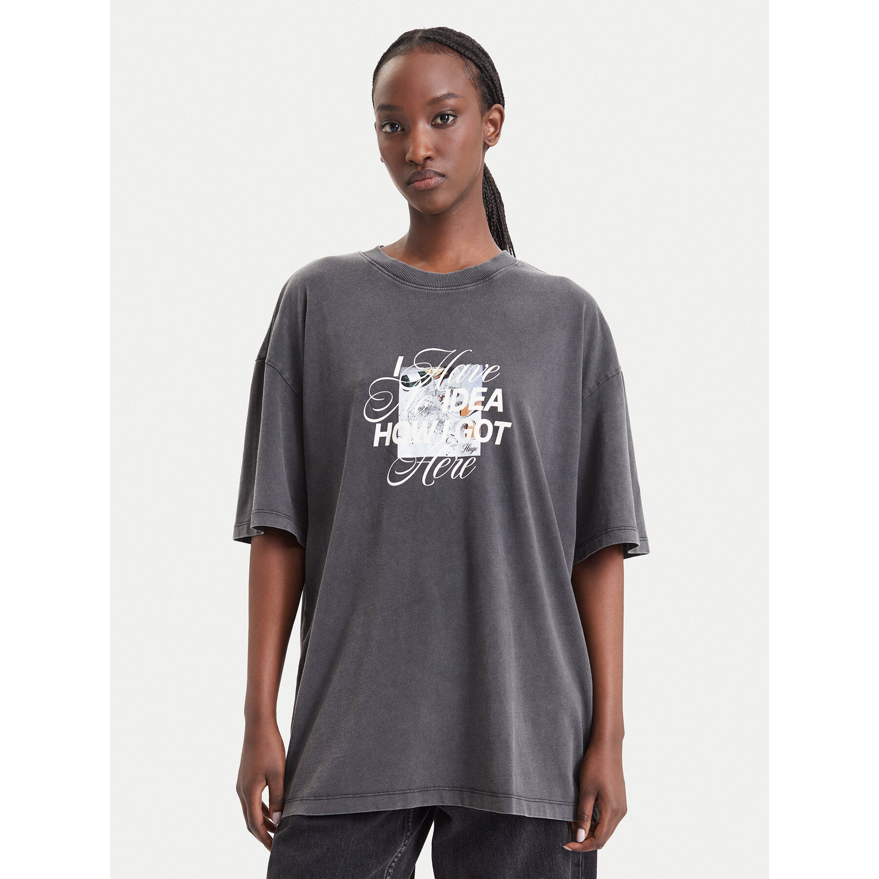 HUGO T-Shirt 50574541 Schwarz Relaxed Fit