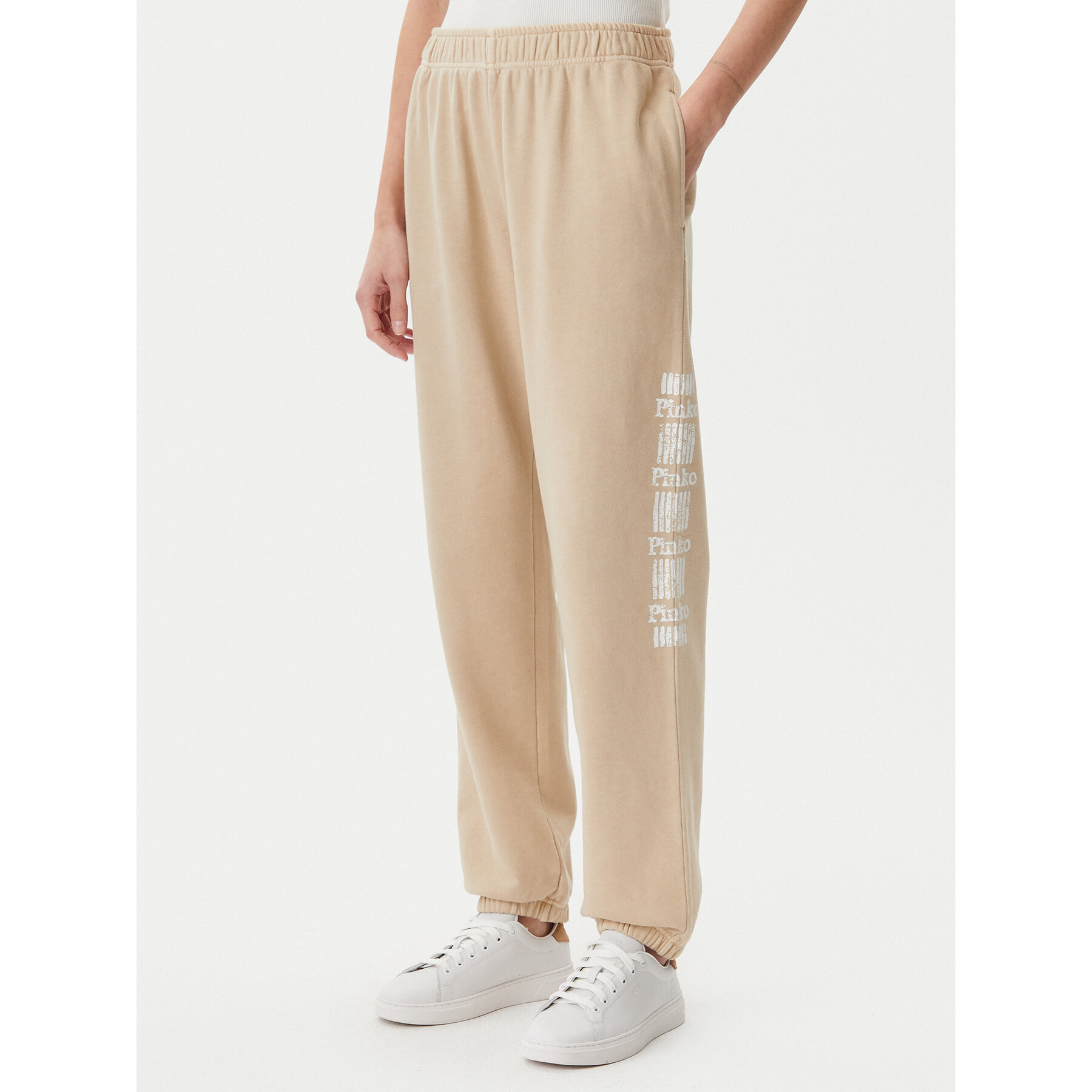 PINKO Jogginghose Plumcake 104790 A2CV Beige Regular Fit