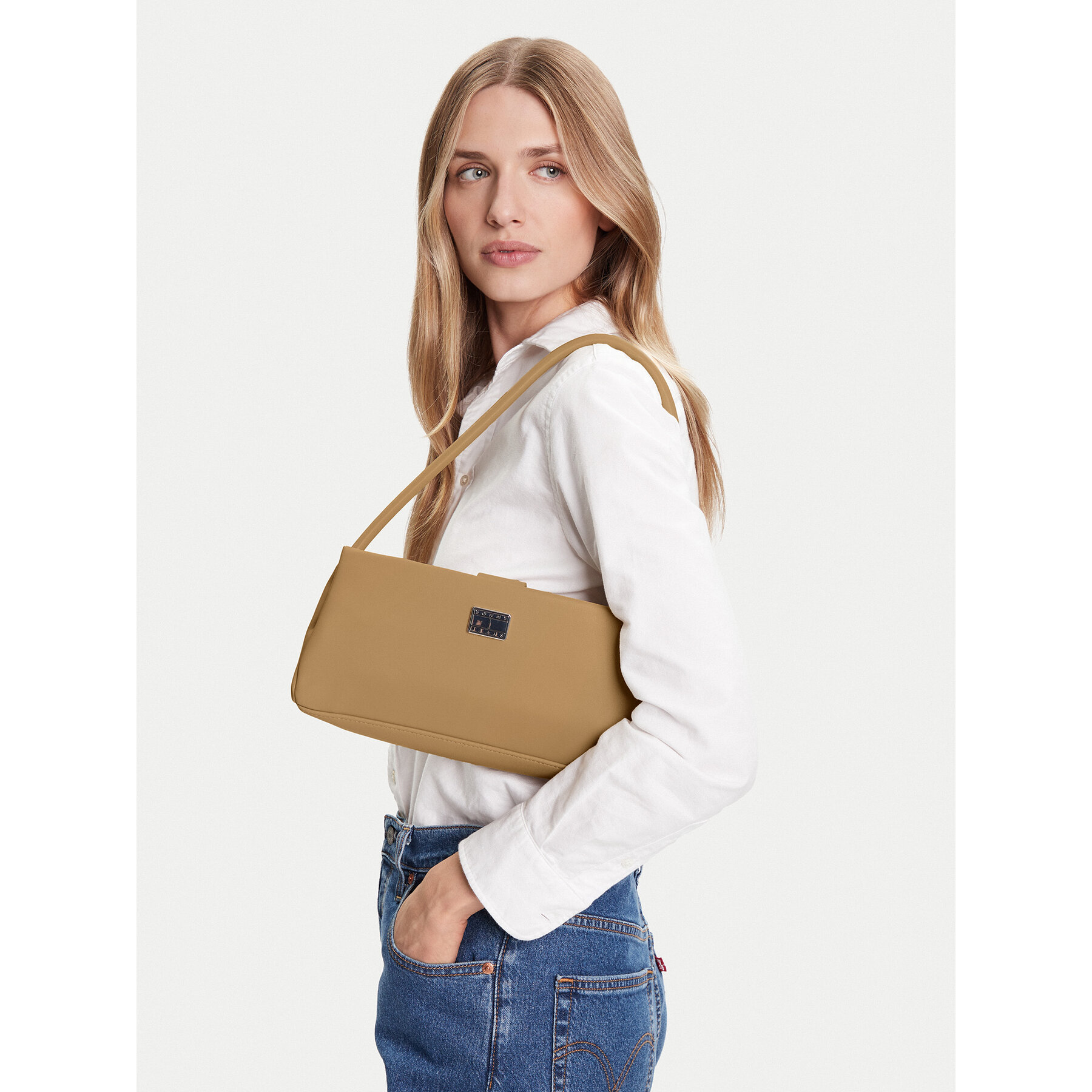 Torbica Tommy Jeans AW0AW17295 ACT Bež