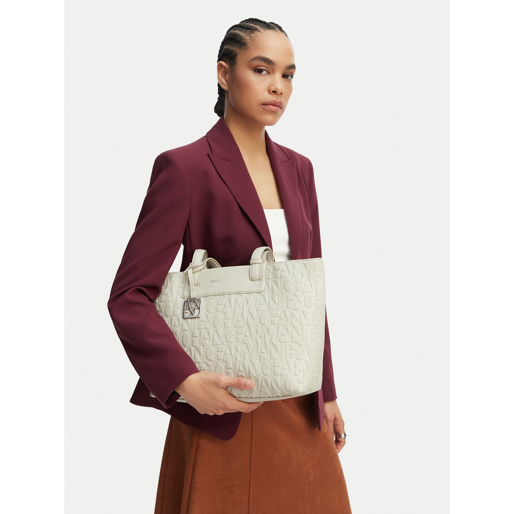 Geantă Armani Exchange XW001481 AF15774 U6275 Crem
