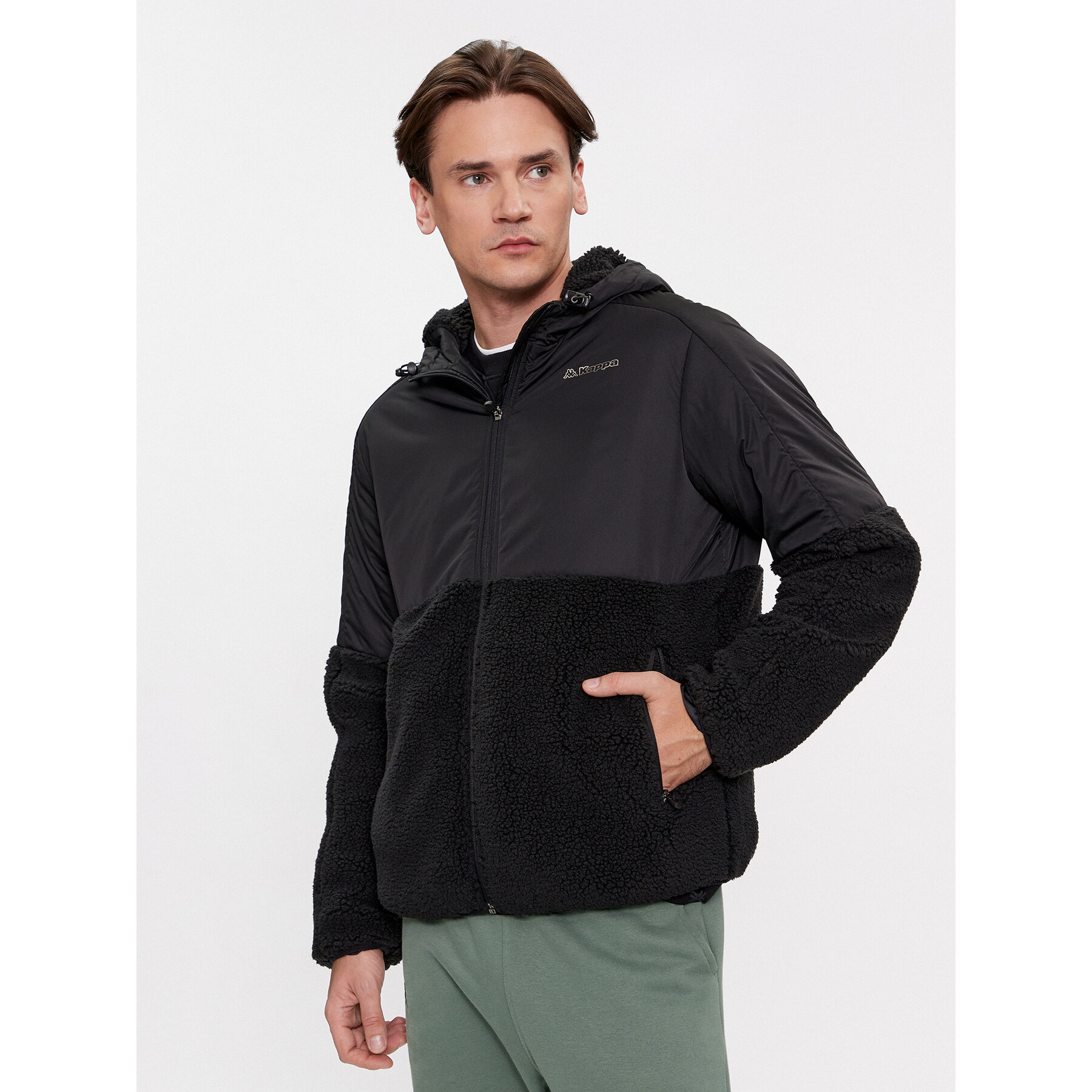 Kappa Übergangsjacke Logo 331E2RW Schwarz Regular Fit