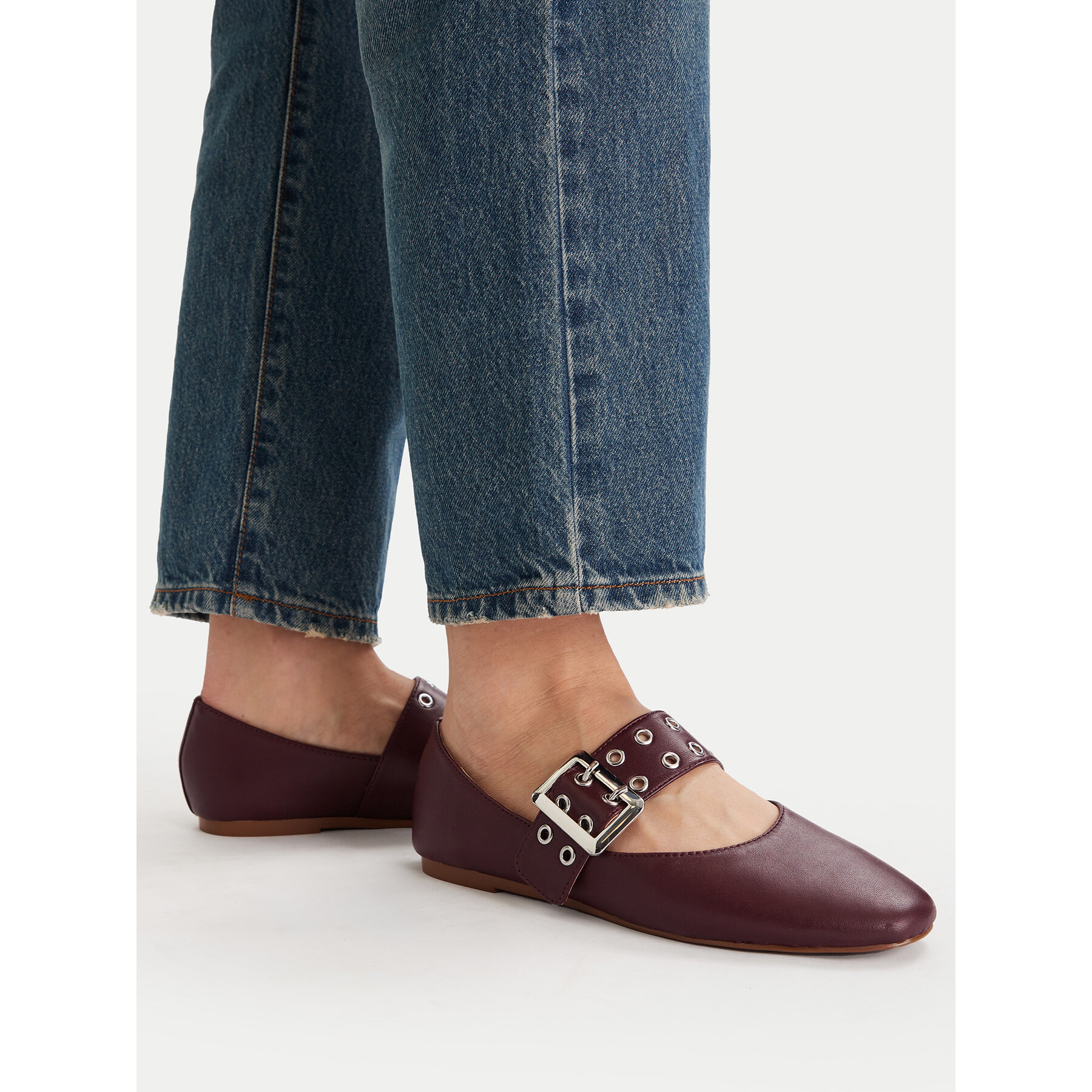 Balerinke Steve Madden Atlantica SM11004770 Bordo rdeča