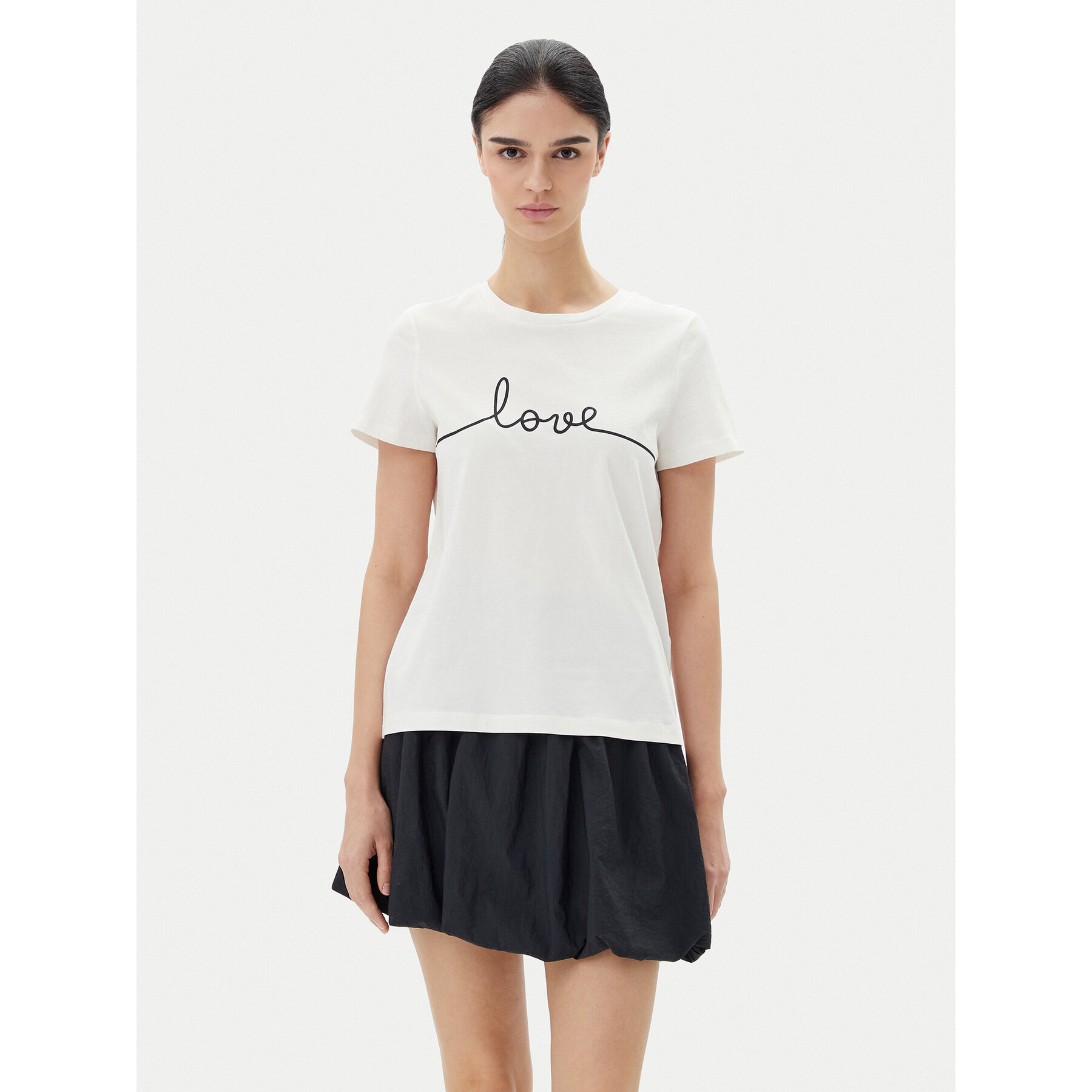 Vero Moda Marškinėliai Kami 10332587 Balta Relaxed Fit
