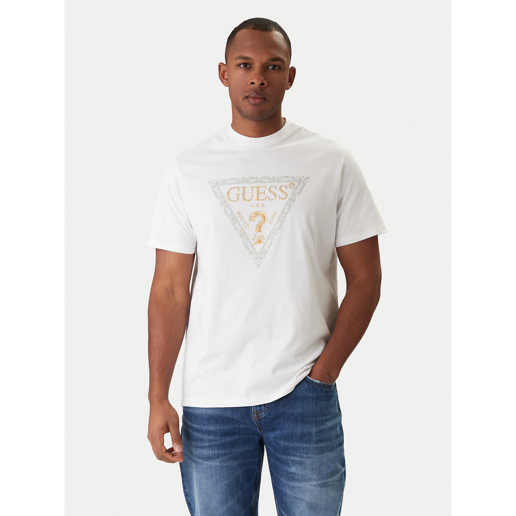 Guess T-Shirt M6RI15 I3Z14 Λευκό Regular Fit