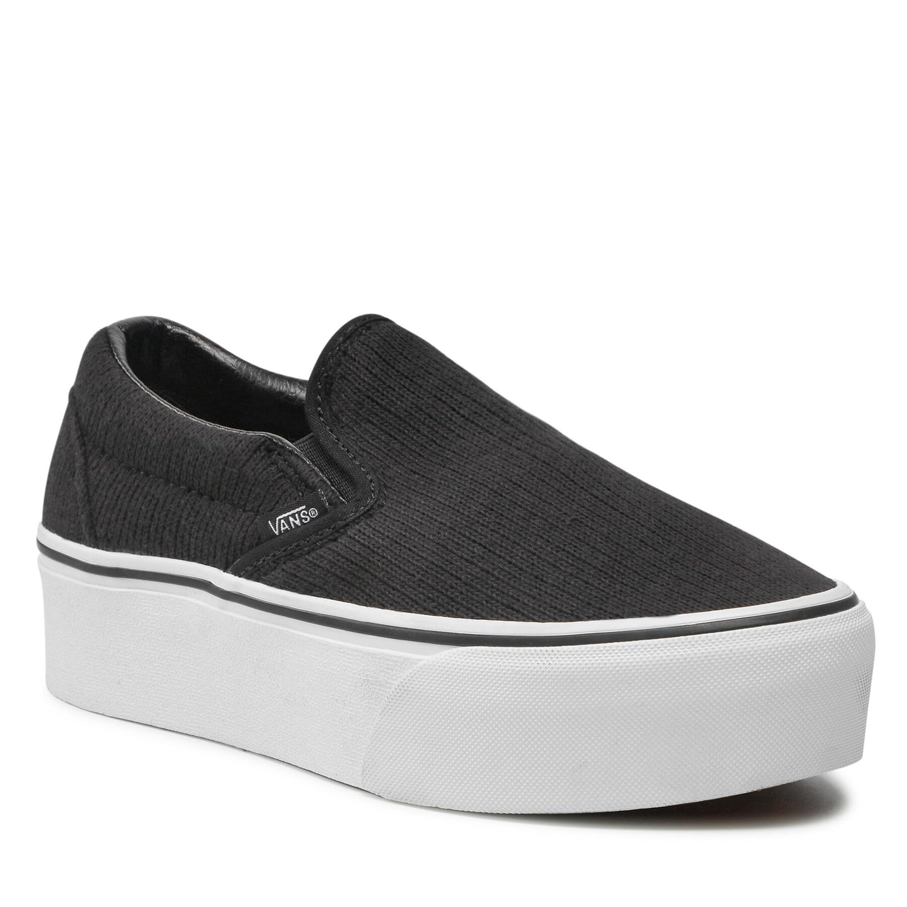 Teniși Vans Classic Slip-On VN0A7Q5RB111 (Rib Knit) Blk/True White epantofi.ro imagine noua