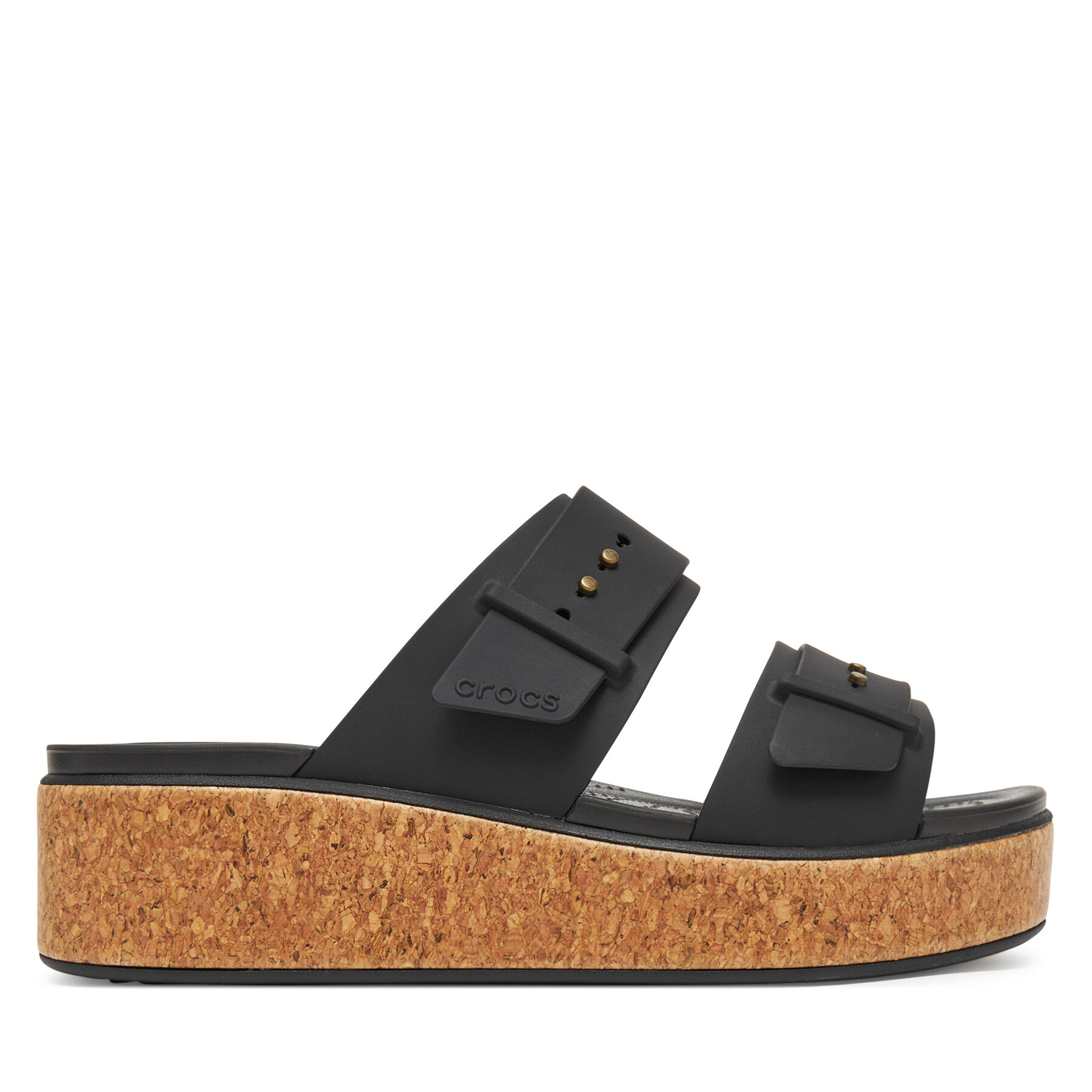 Papucs Crocs Brooklyn Cork Buckle 211252 Fekete