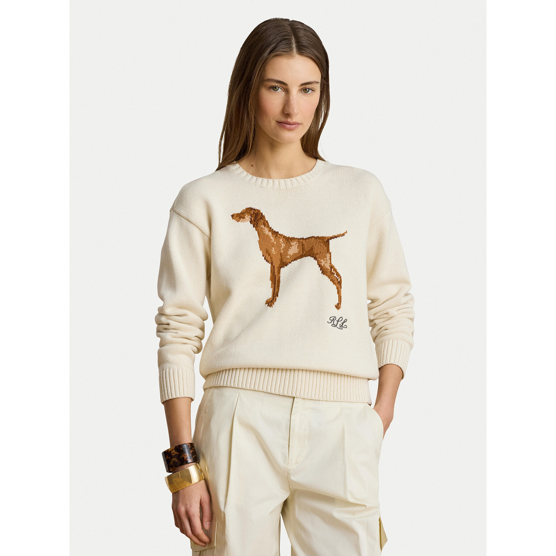LAUREN RALPH LAUREN Pullover 200P14120001 Creme Regular Fit