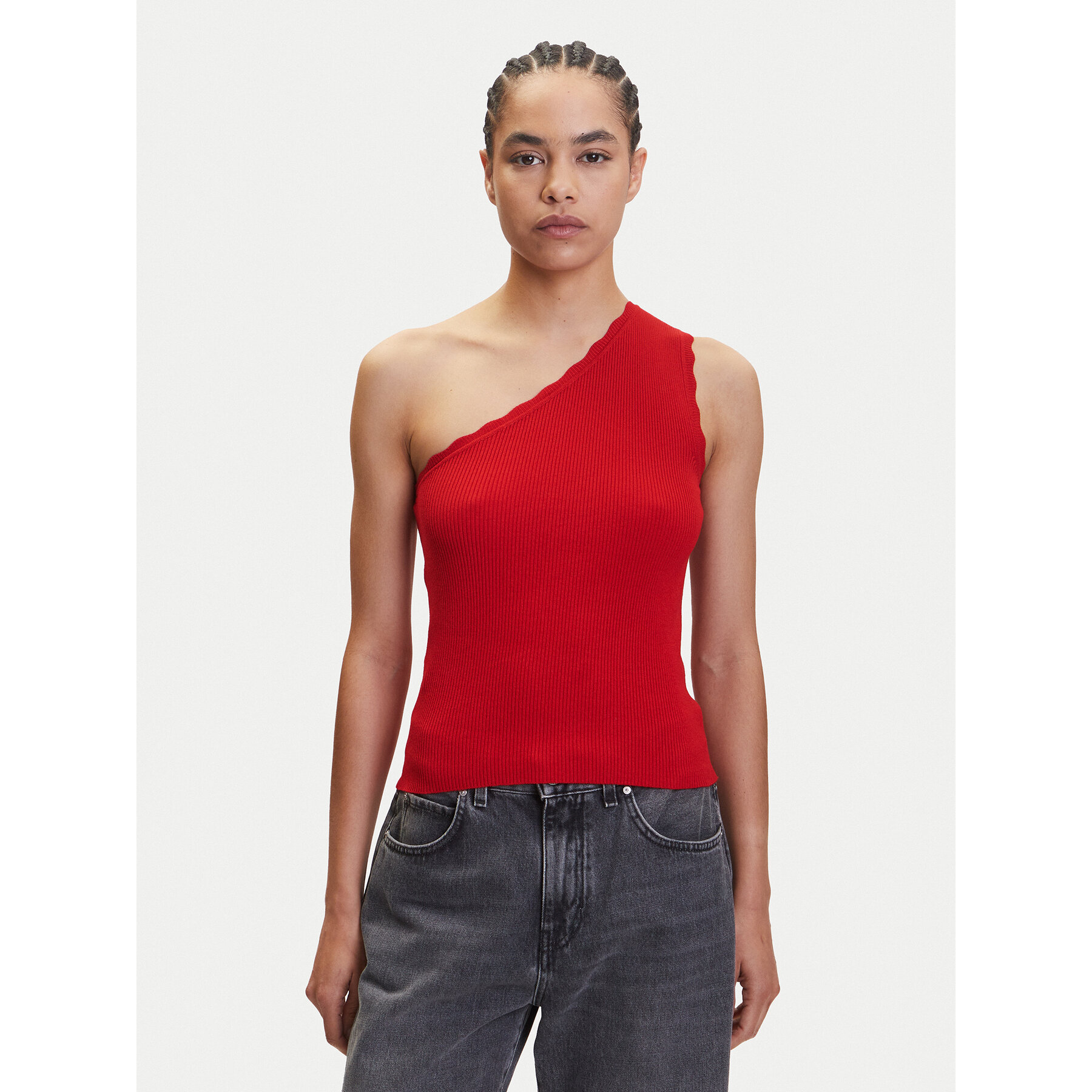 JDY Felső Nanna 15351420 Piros Slim Fit